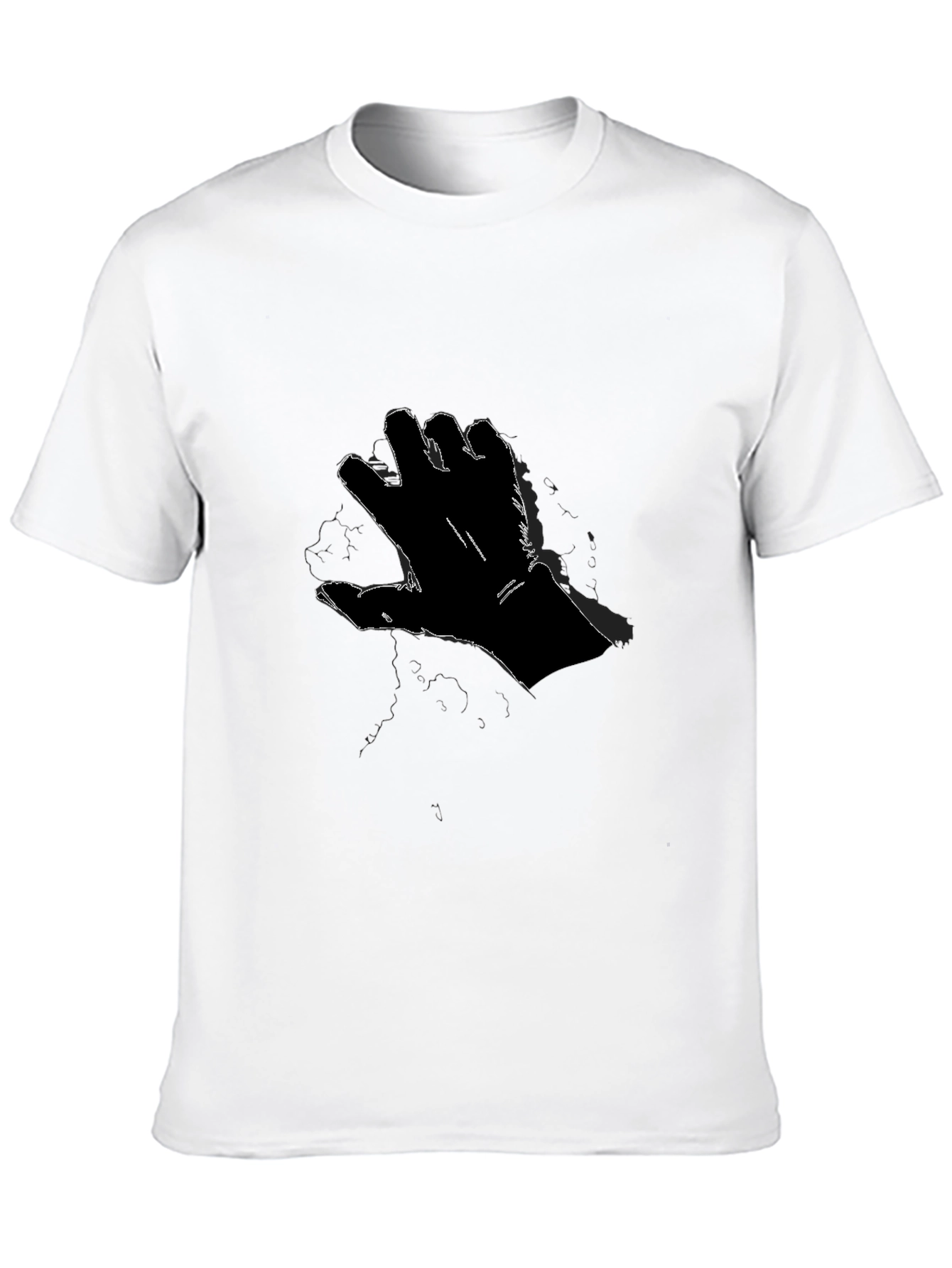 Black T-Shirt with Hand Graphic