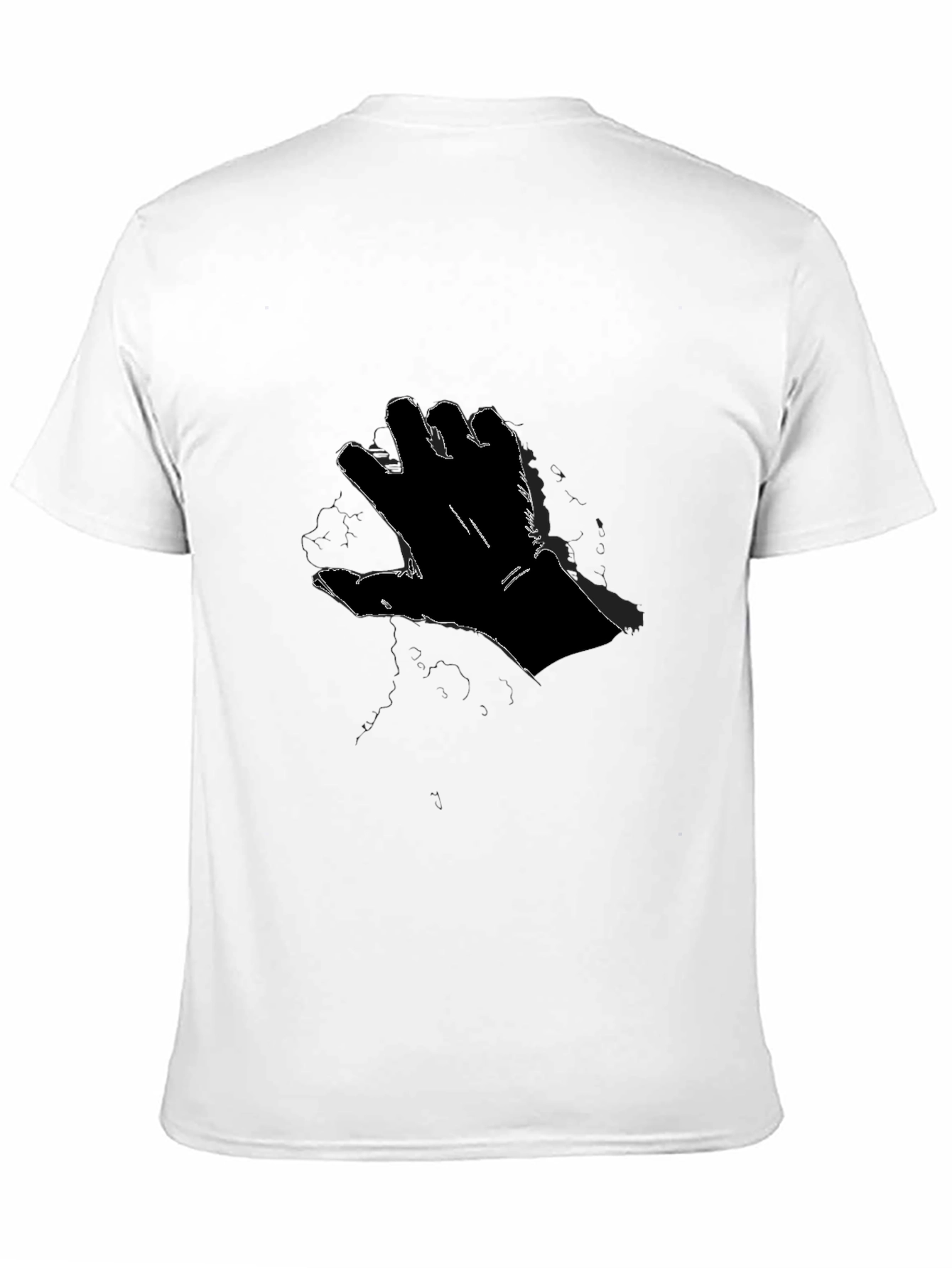 Black T-Shirt with Hand Graphic