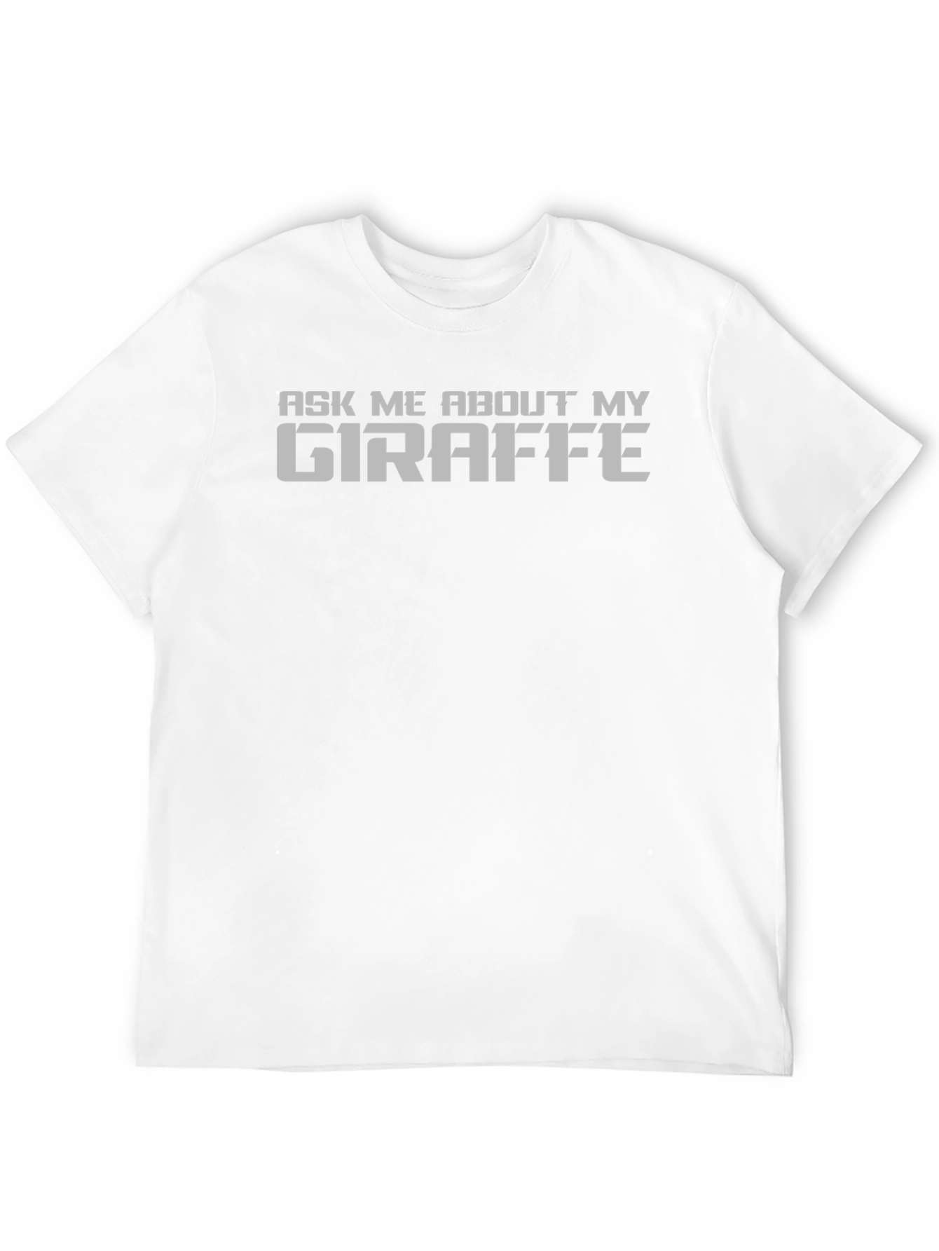 Ask Me About My Giraffe Black T-Shirt