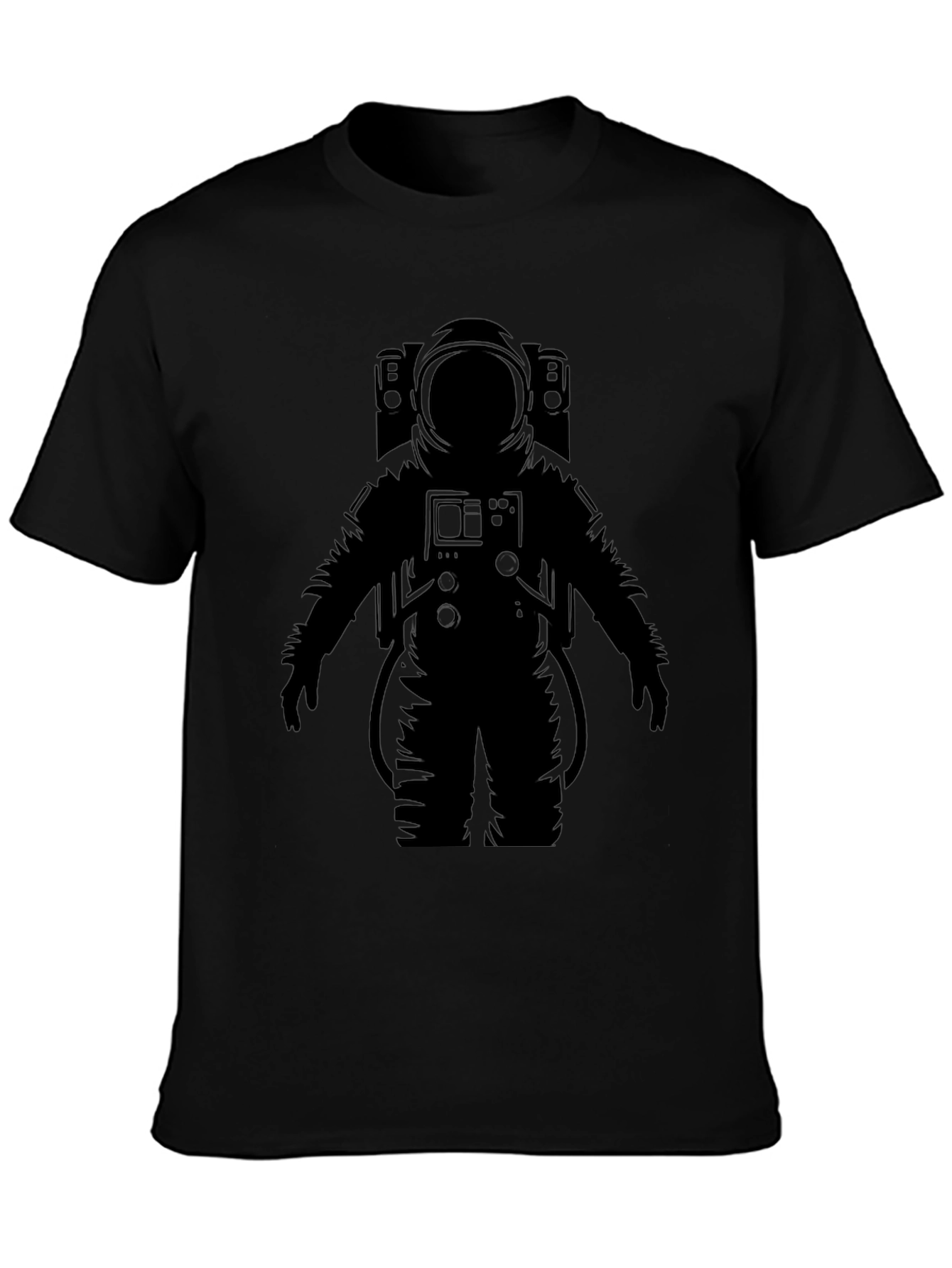 Astronaut Graphic T-Shirt - Black Crew Neck