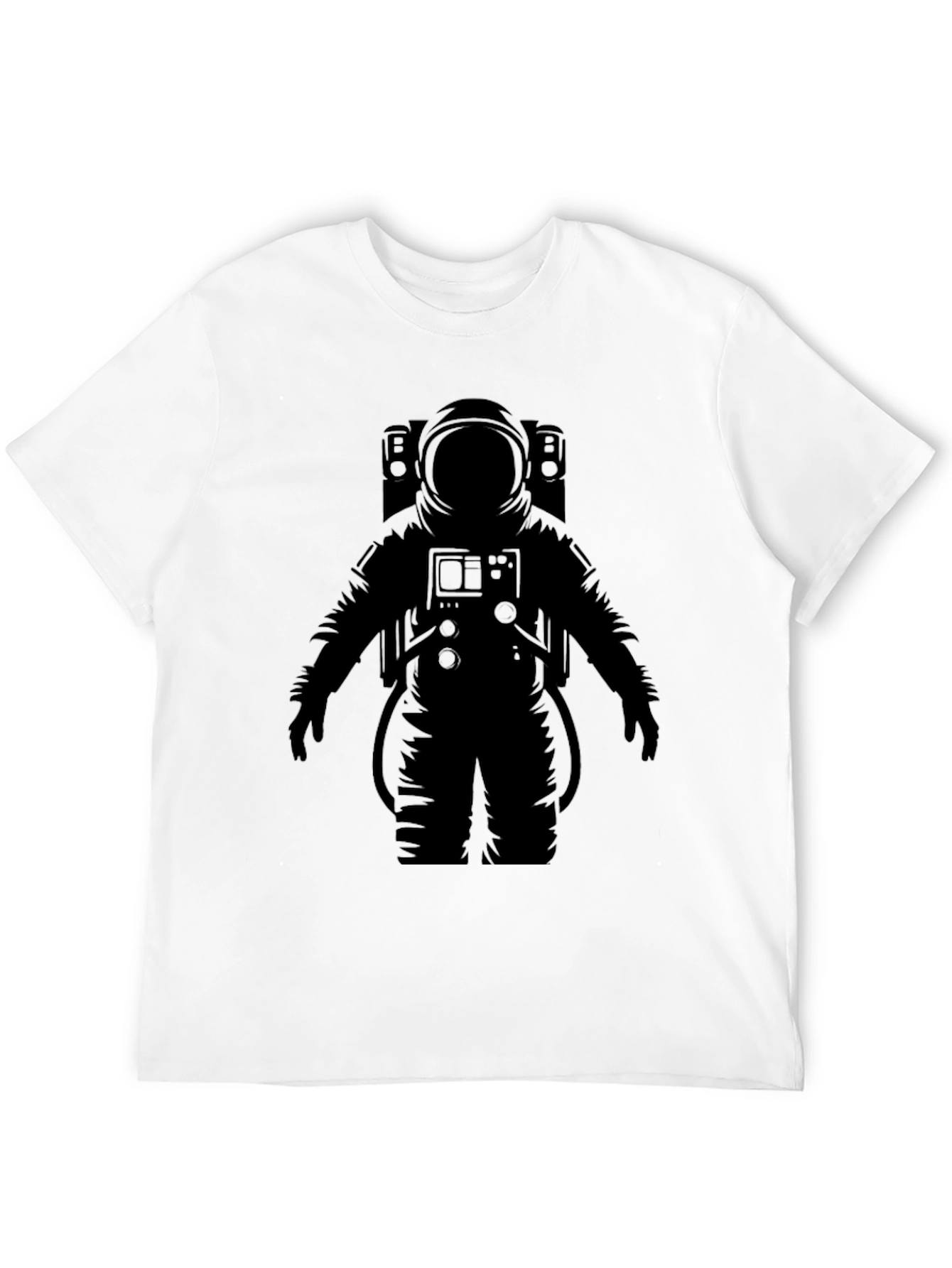 Astronaut Graphic T-Shirt - Black Crew Neck