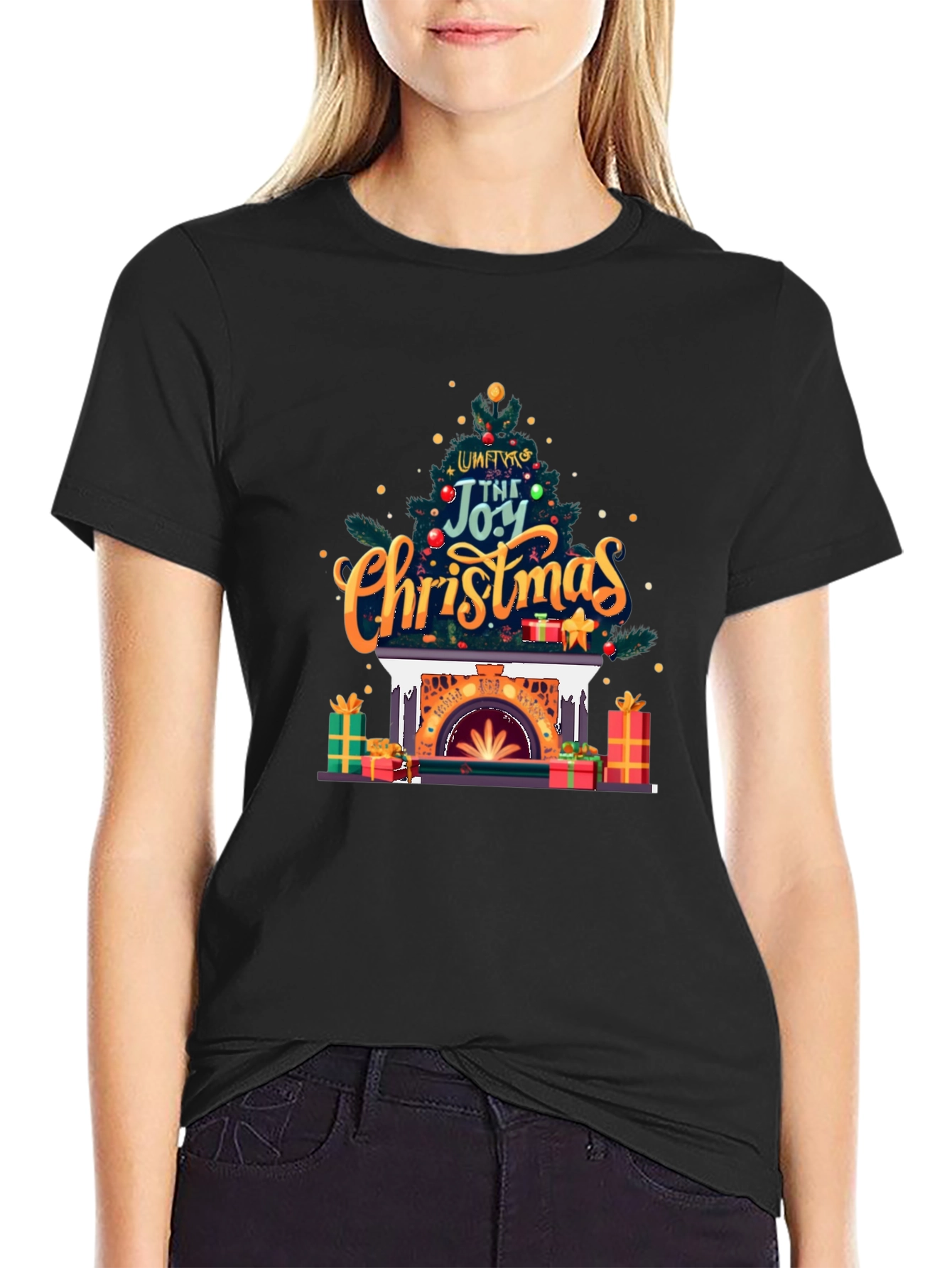 Joy of Christmas Fireplace T-Shirt