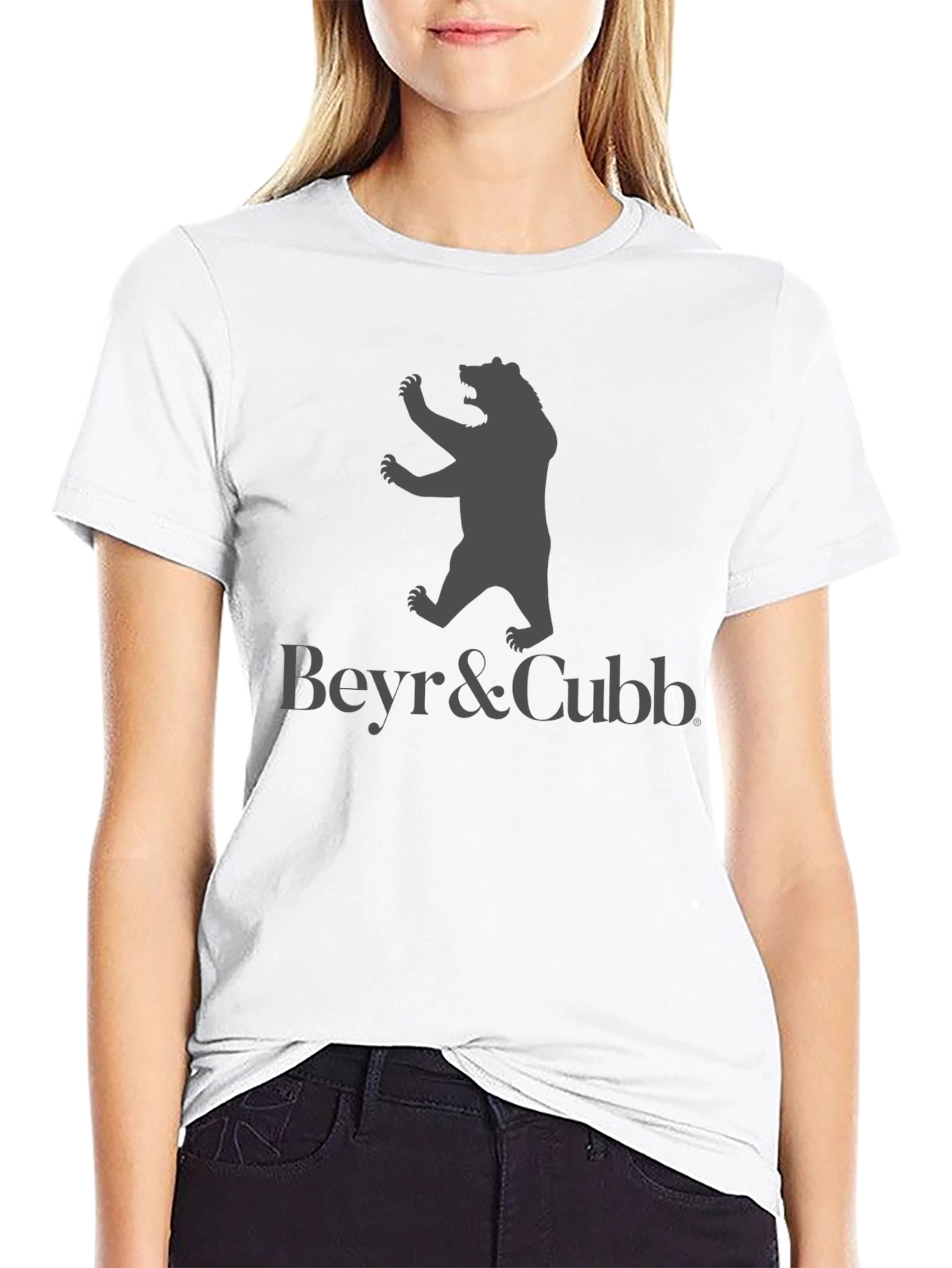 Beyer & Cubb Bear Graphic T-Shirt - Black