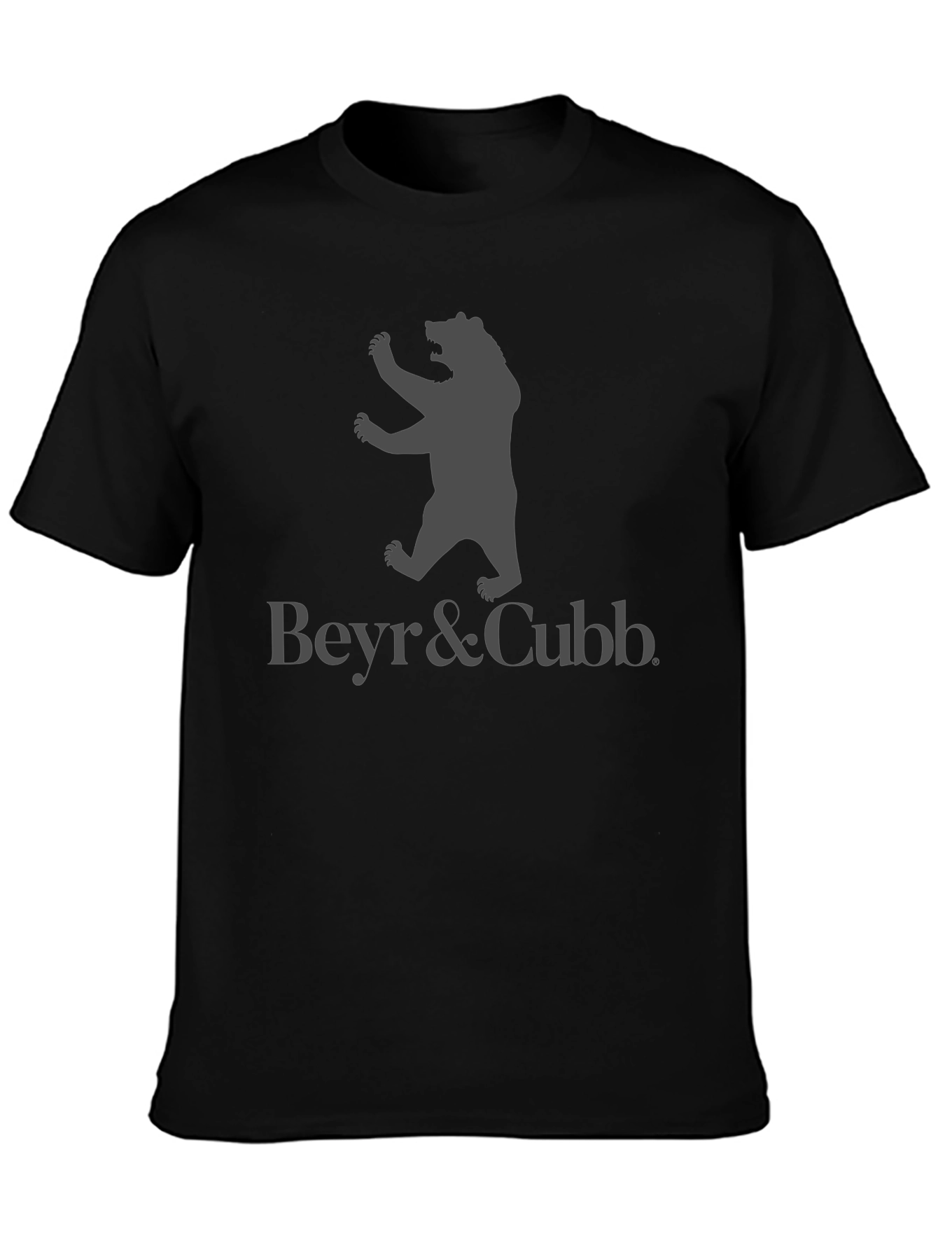 Beyer & Cubb Bear Graphic T-Shirt - Black