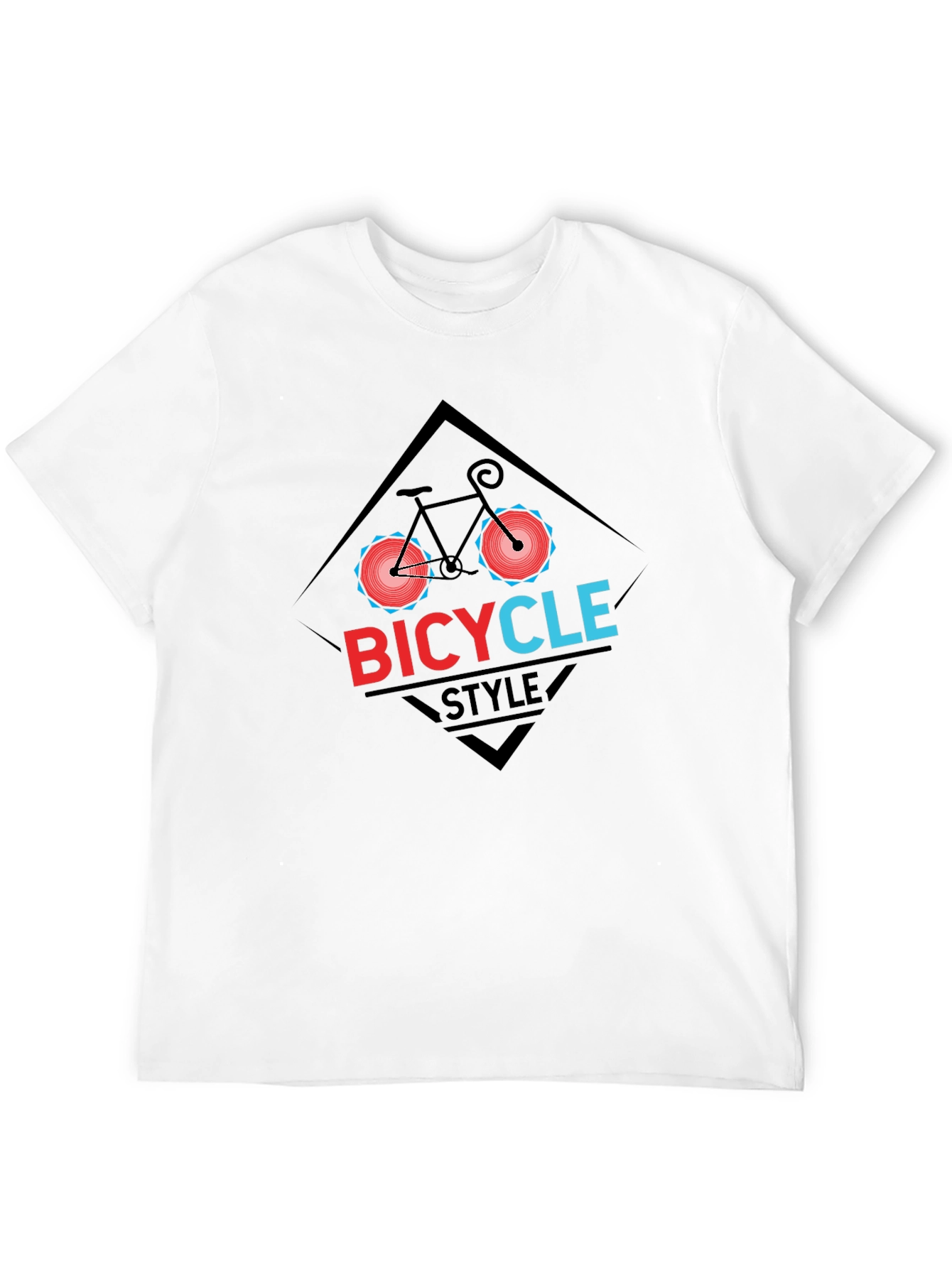 Bicycle Style Graphic Tee - Black