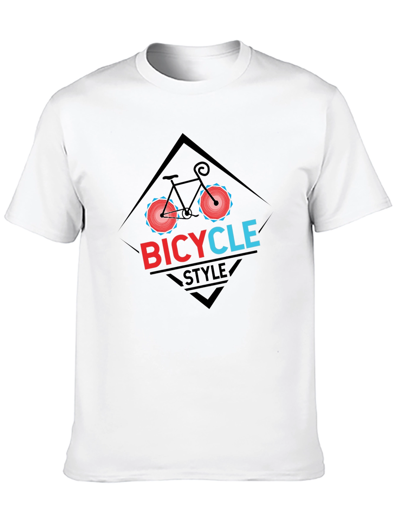 Bicycle Style Graphic Tee - Black
