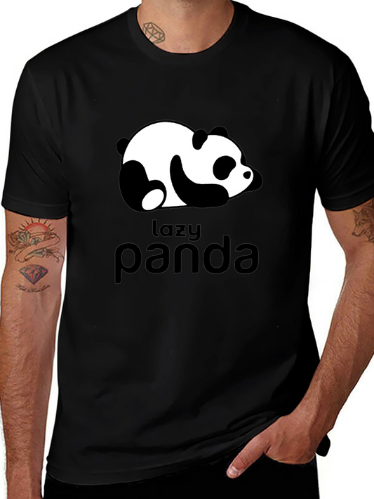 Lazy Panda Graphic Tee - Black Unisex T-Shirt