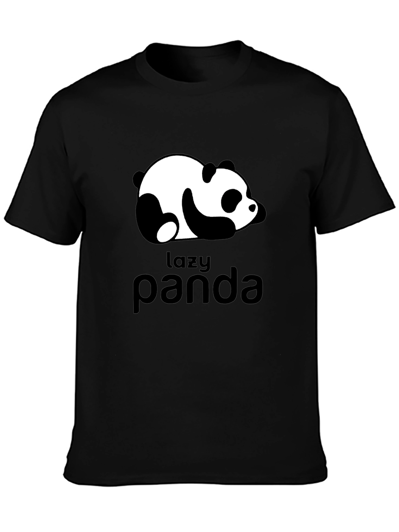 Lazy Panda Graphic Tee - Black Unisex T-Shirt