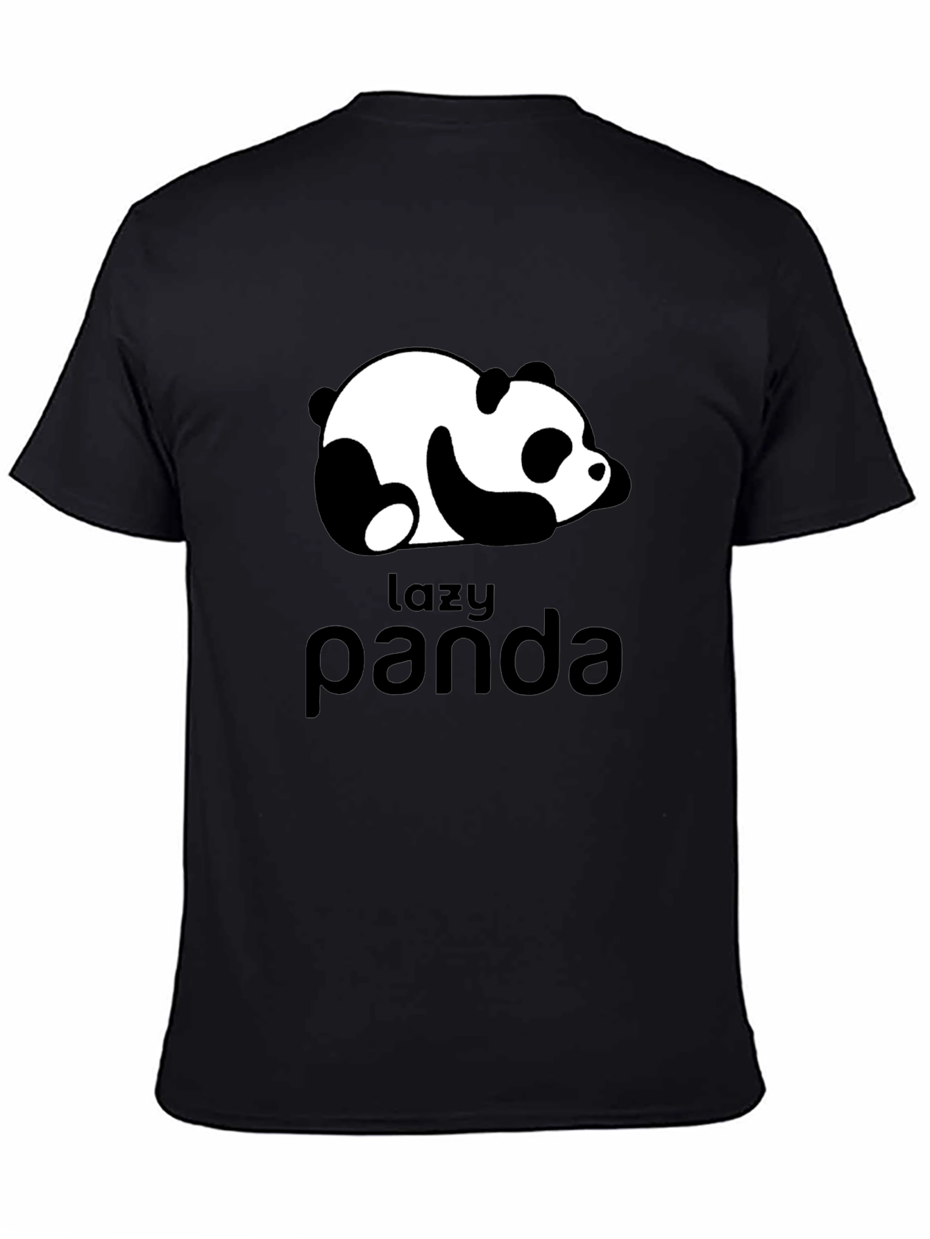 Lazy Panda Graphic Tee - Black Unisex T-Shirt