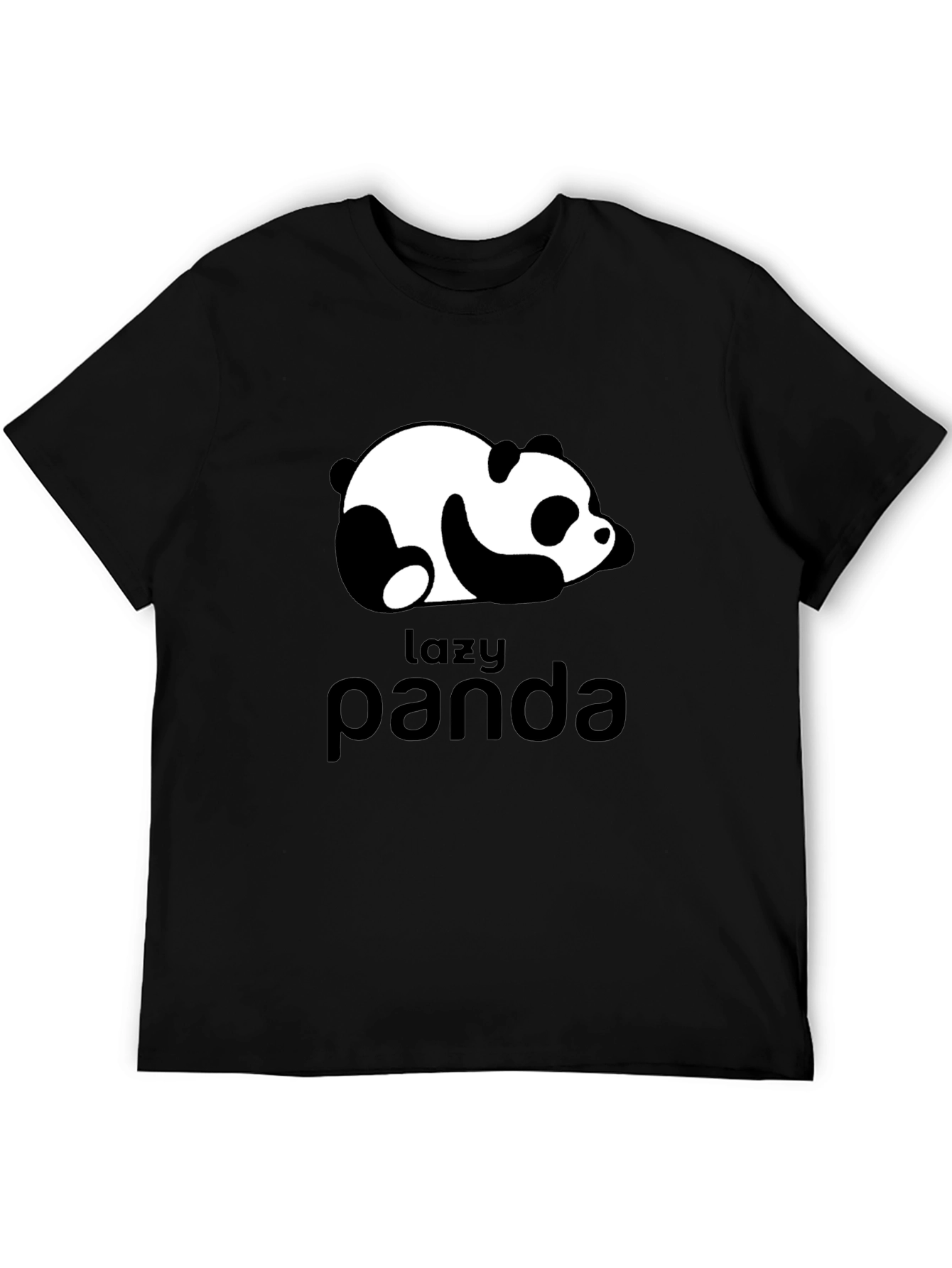 Lazy Panda Graphic Tee - Black Unisex T-Shirt