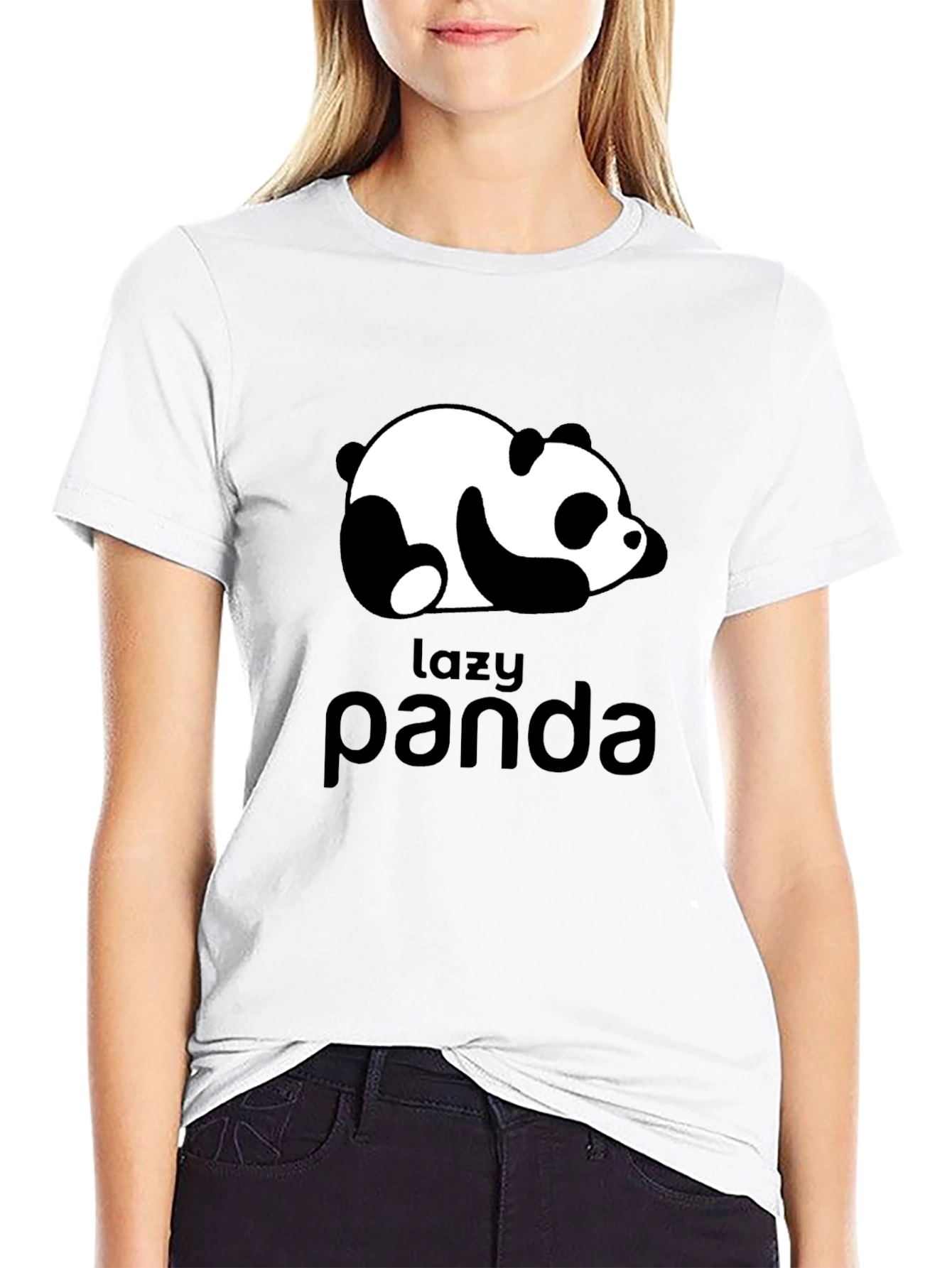 Lazy Panda Graphic Tee - Black Unisex T-Shirt