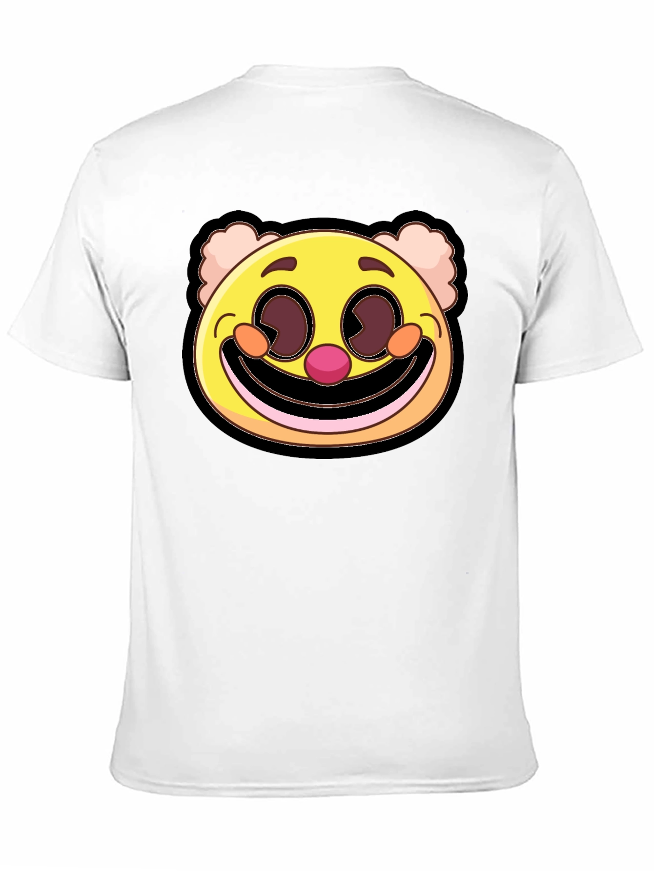 Clown Face Graphic Tee - Black Cotton Blend T-Shirt