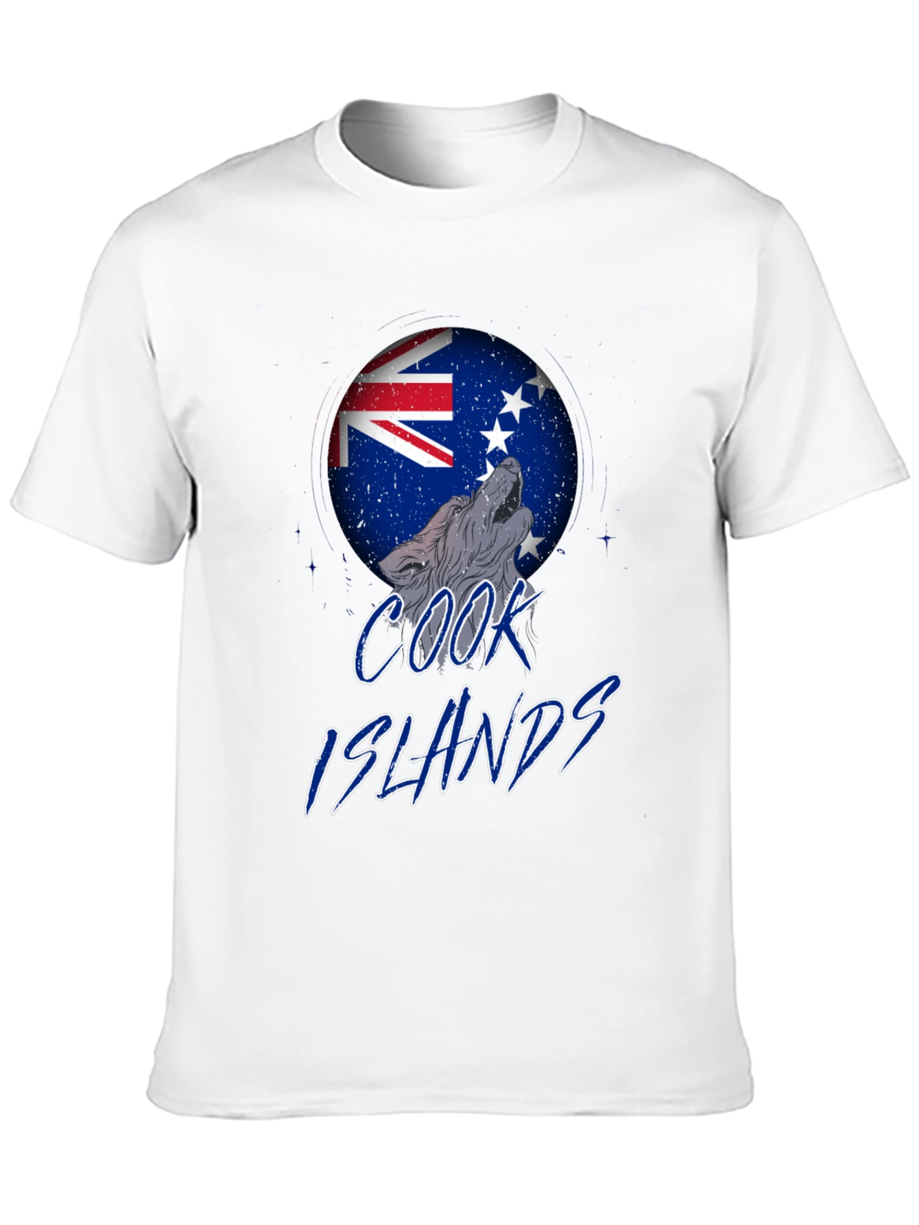 Cook Islands Wolf T-Shirt - Black Graphic Tee