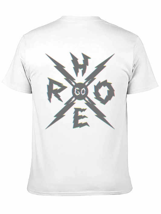 Black Graphic Tee: RHOGOE Lightning Bolt Design