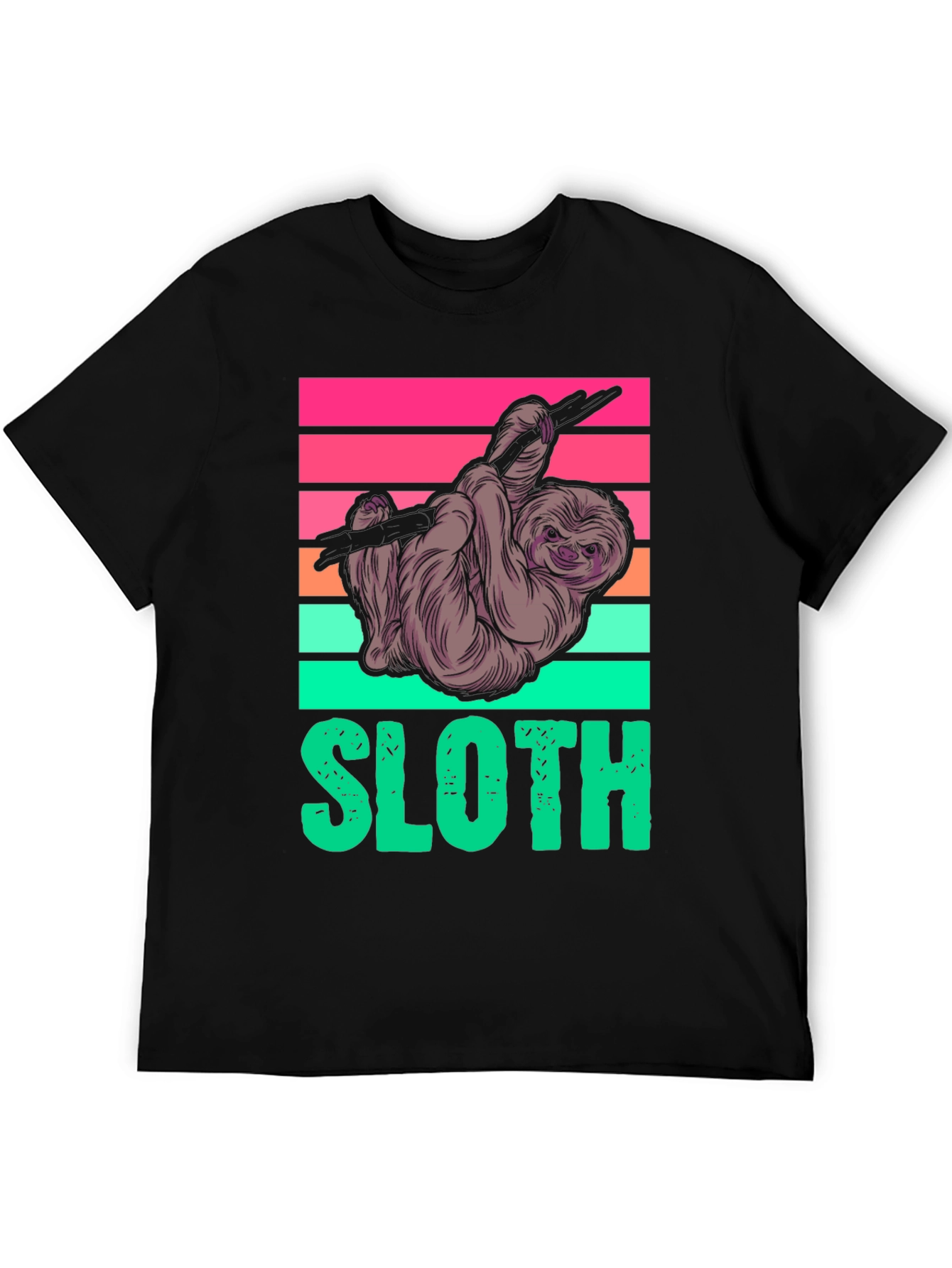 Sloth Graphic Tee - Retro Design