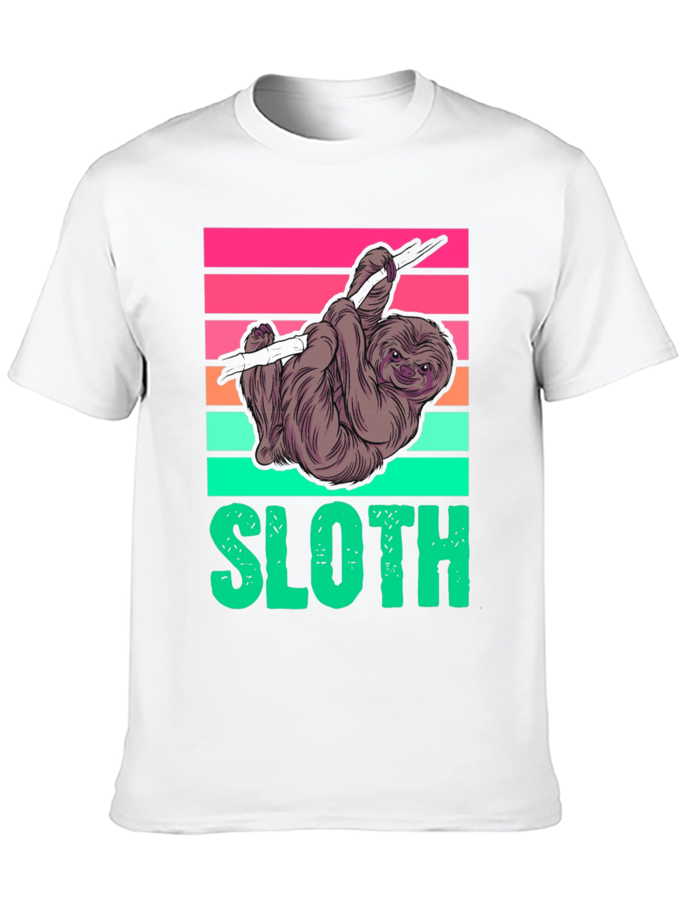 Sloth Graphic Tee - Retro Design