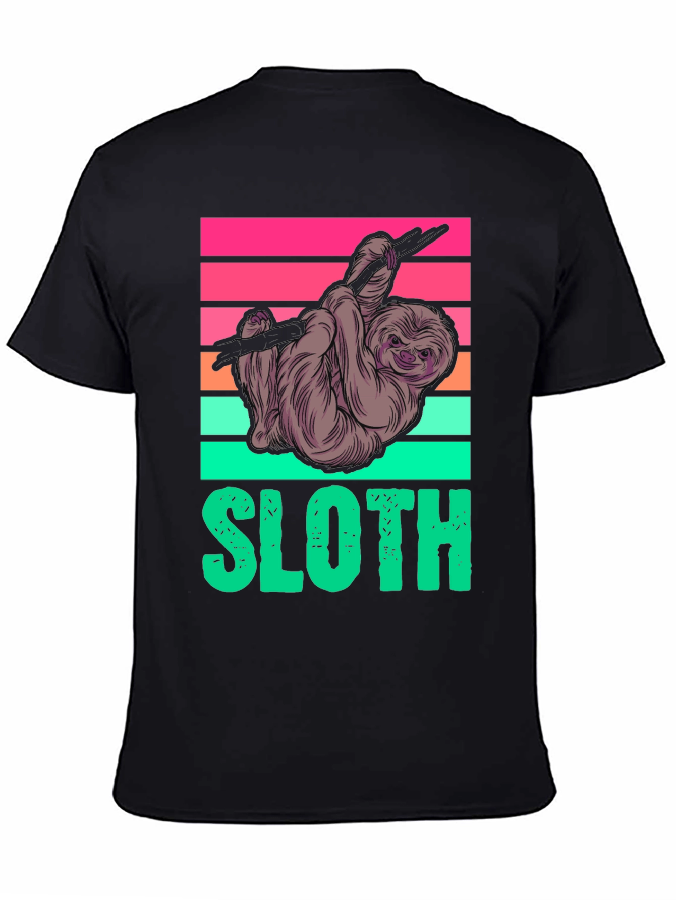 Sloth Graphic Tee - Retro Design