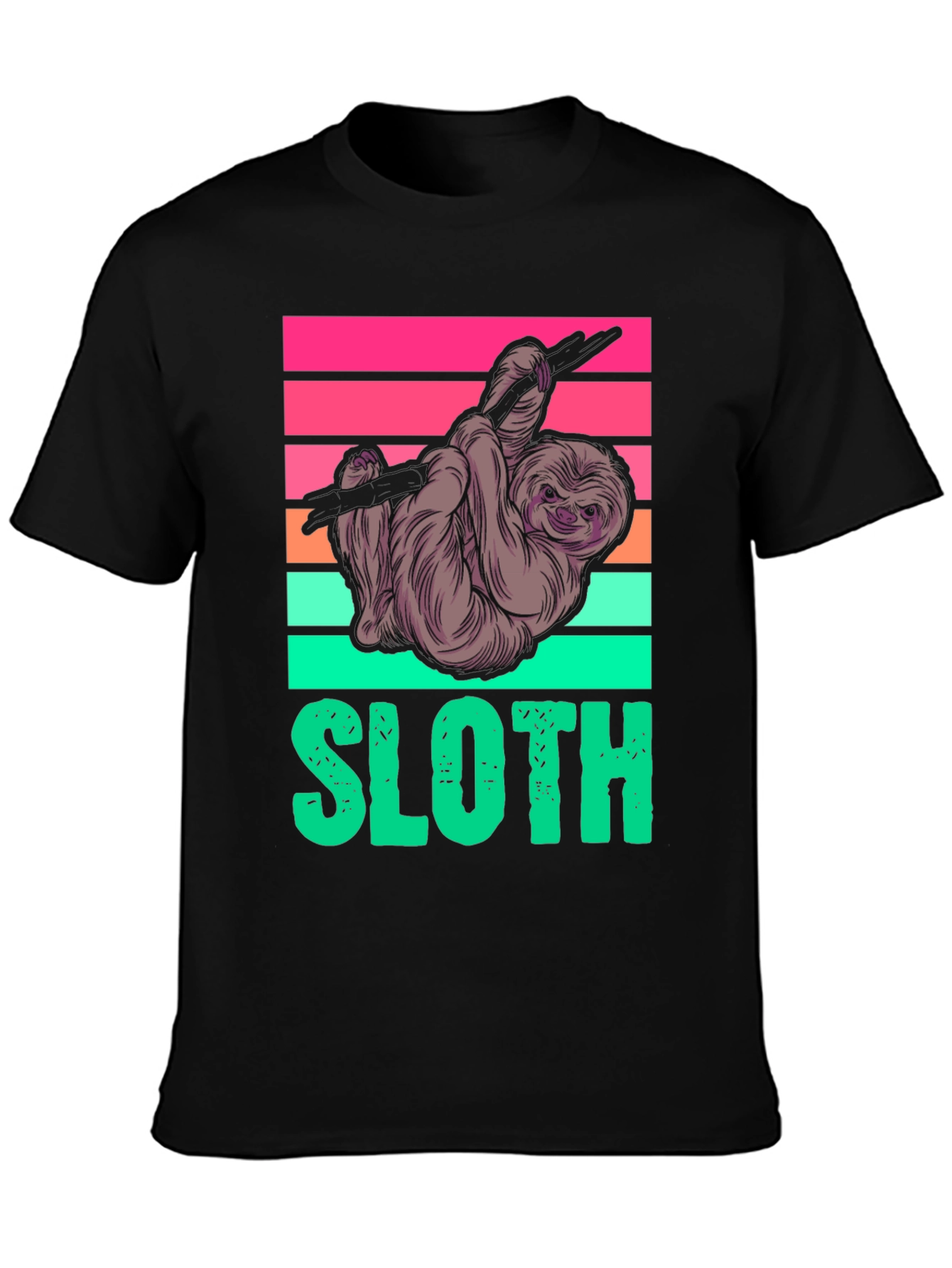 Sloth Graphic Tee - Retro Design