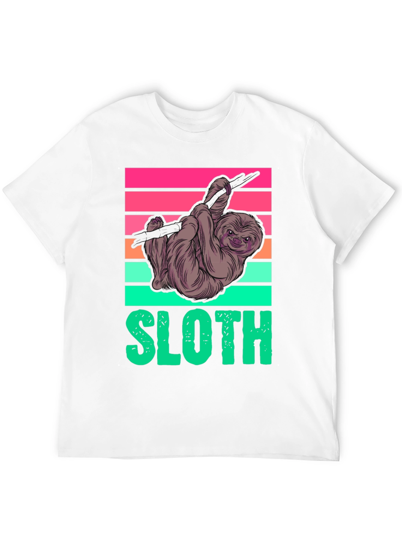 Sloth Graphic Tee - Retro Design