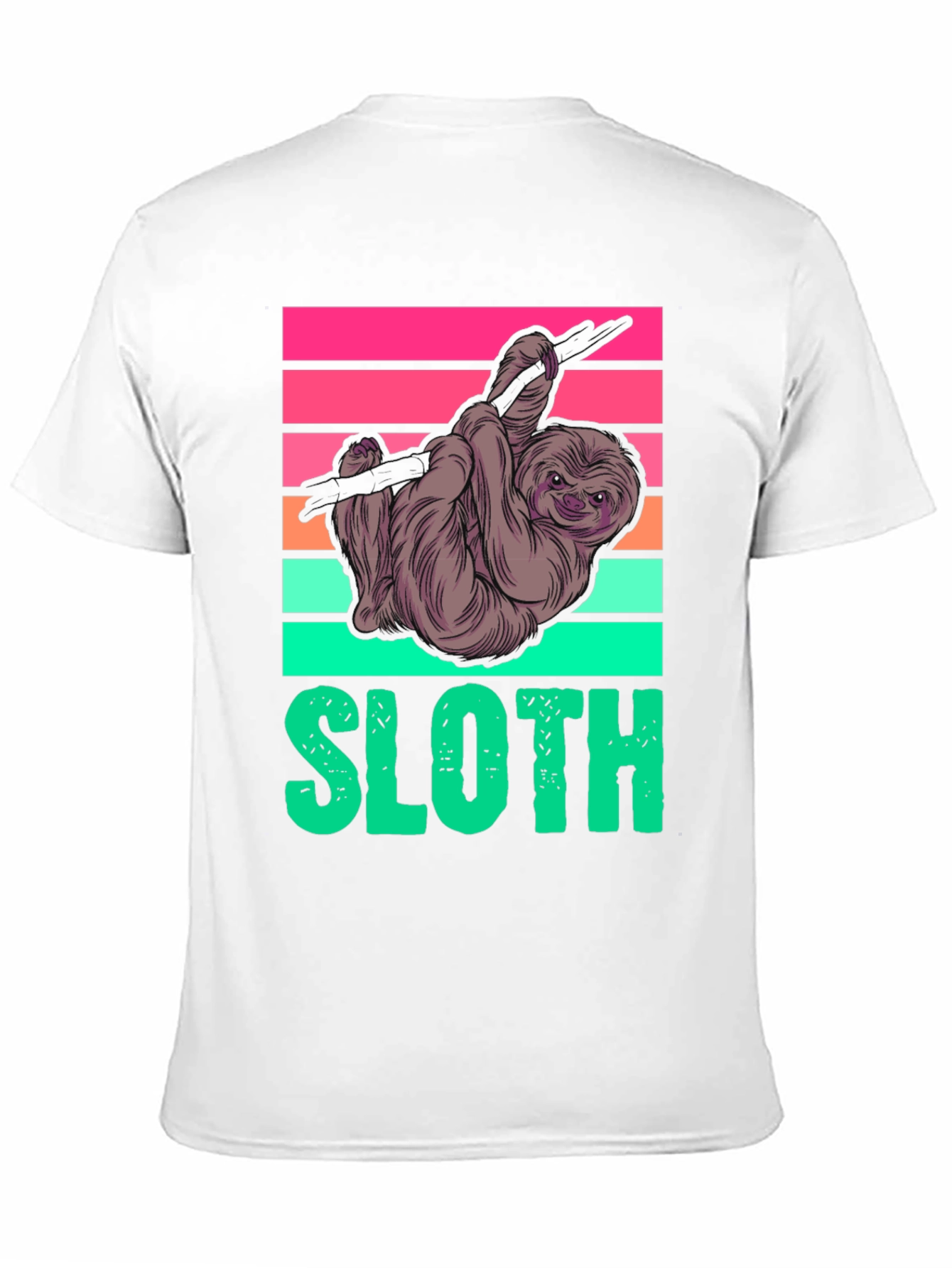 Sloth Graphic Tee - Retro Design