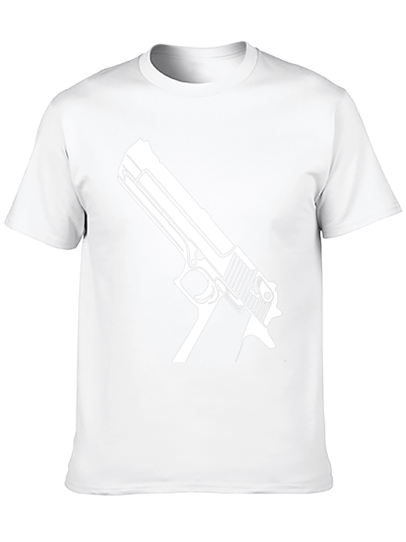 Gun Graphic Tee - Bold Black T-Shirt