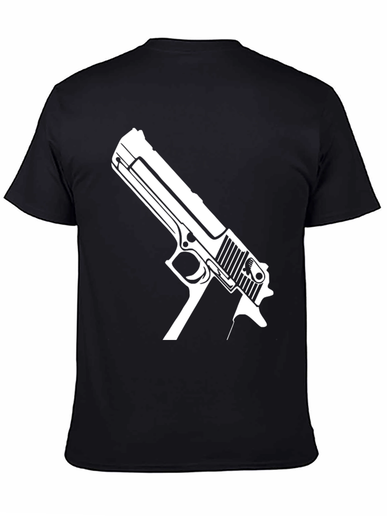 Gun Graphic Tee - Bold Black T-Shirt
