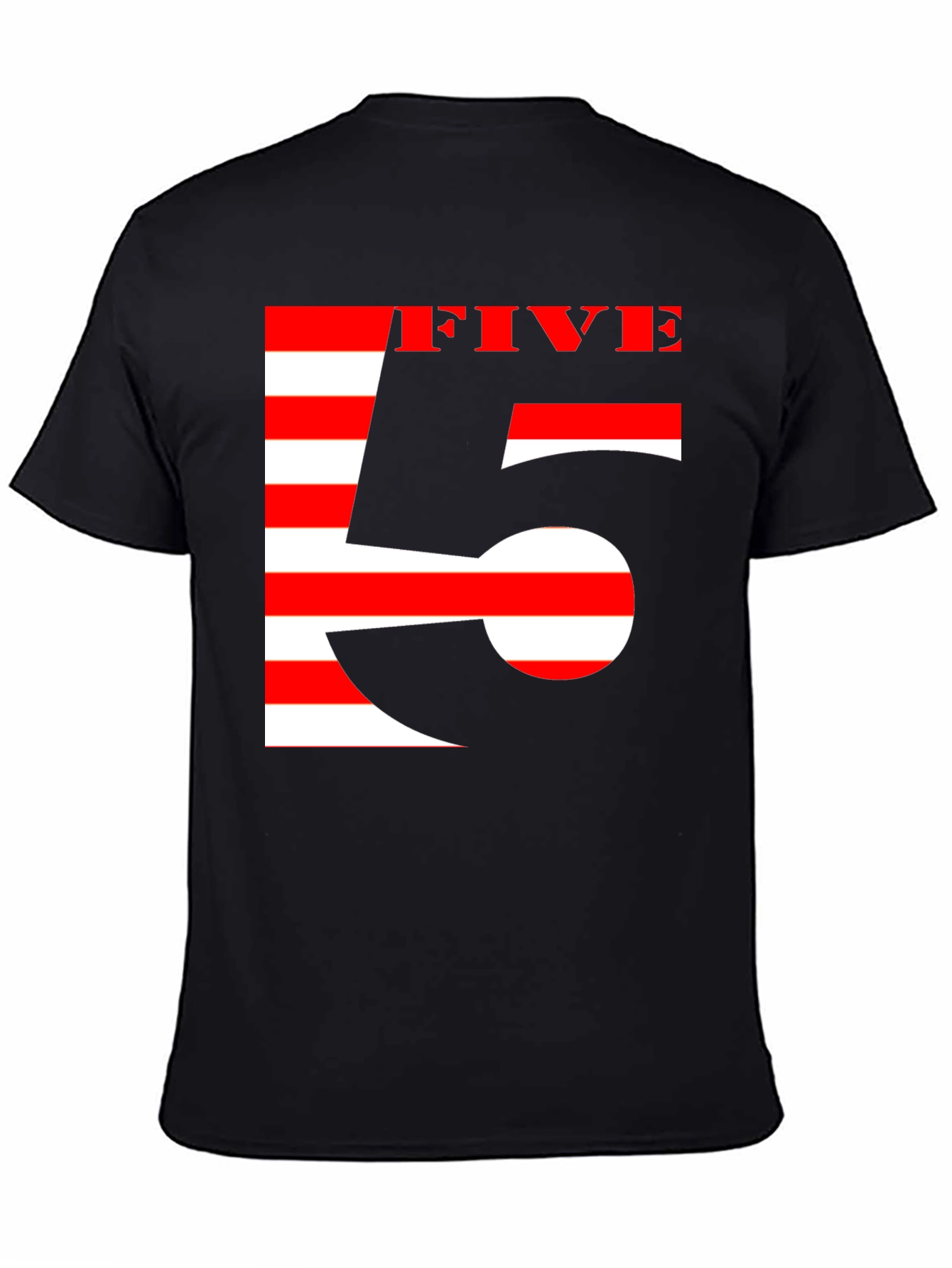 Stripped Five Graphic Tee - Black