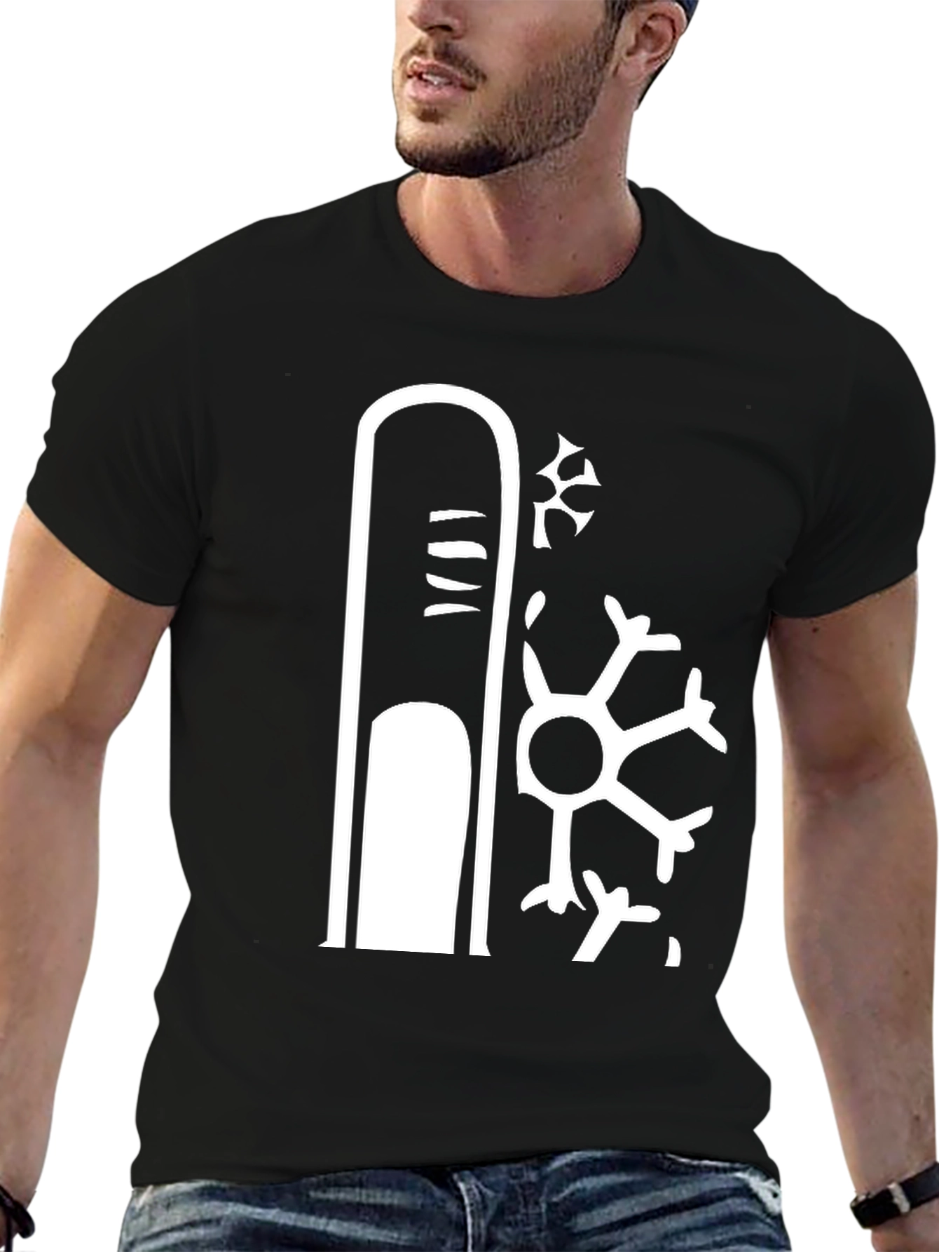 Cool Finger Snowflake Graphic Tee