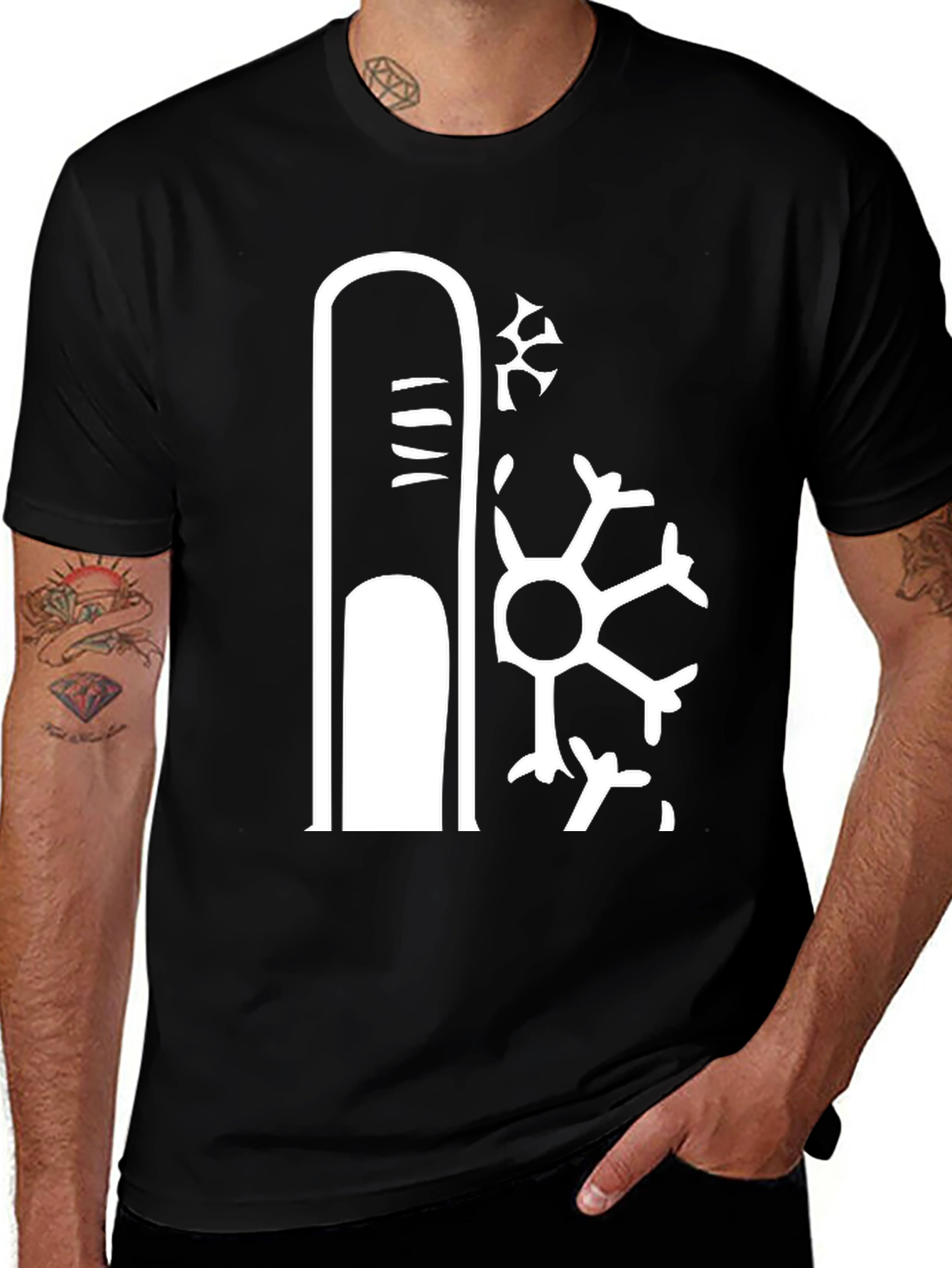 Cool Finger Snowflake Graphic Tee