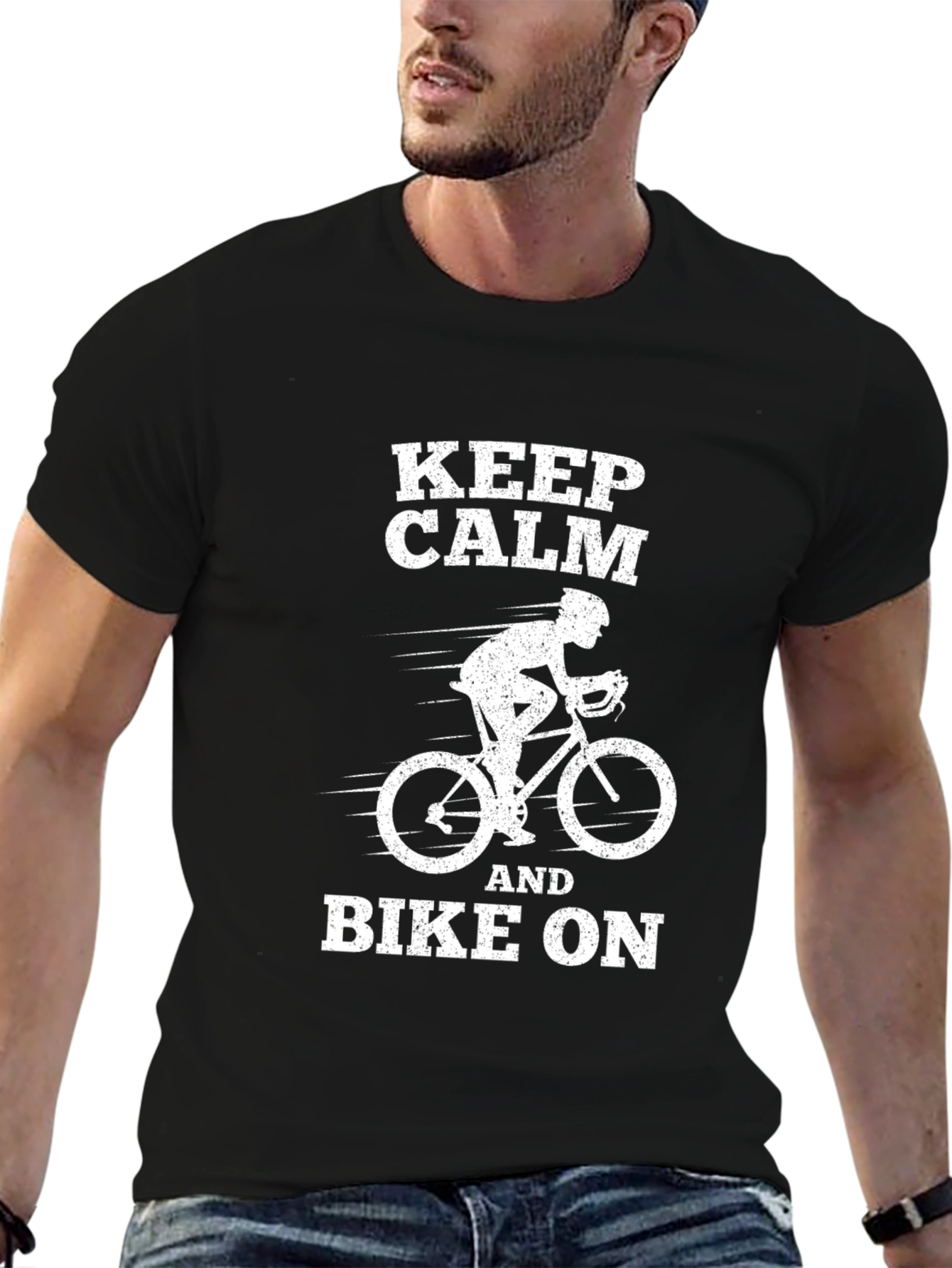 Keep Calm and Bike On T-Shirt