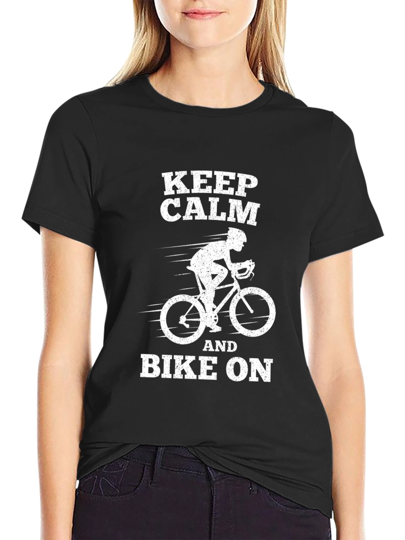 Keep Calm and Bike On T-Shirt