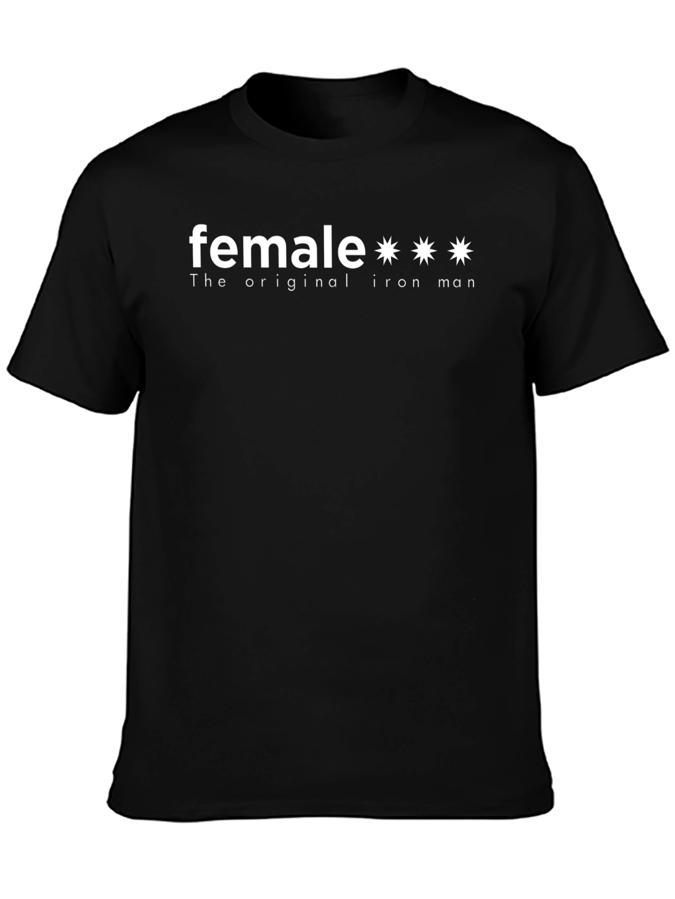 Female The Original Iron Man Black T-Shirt
