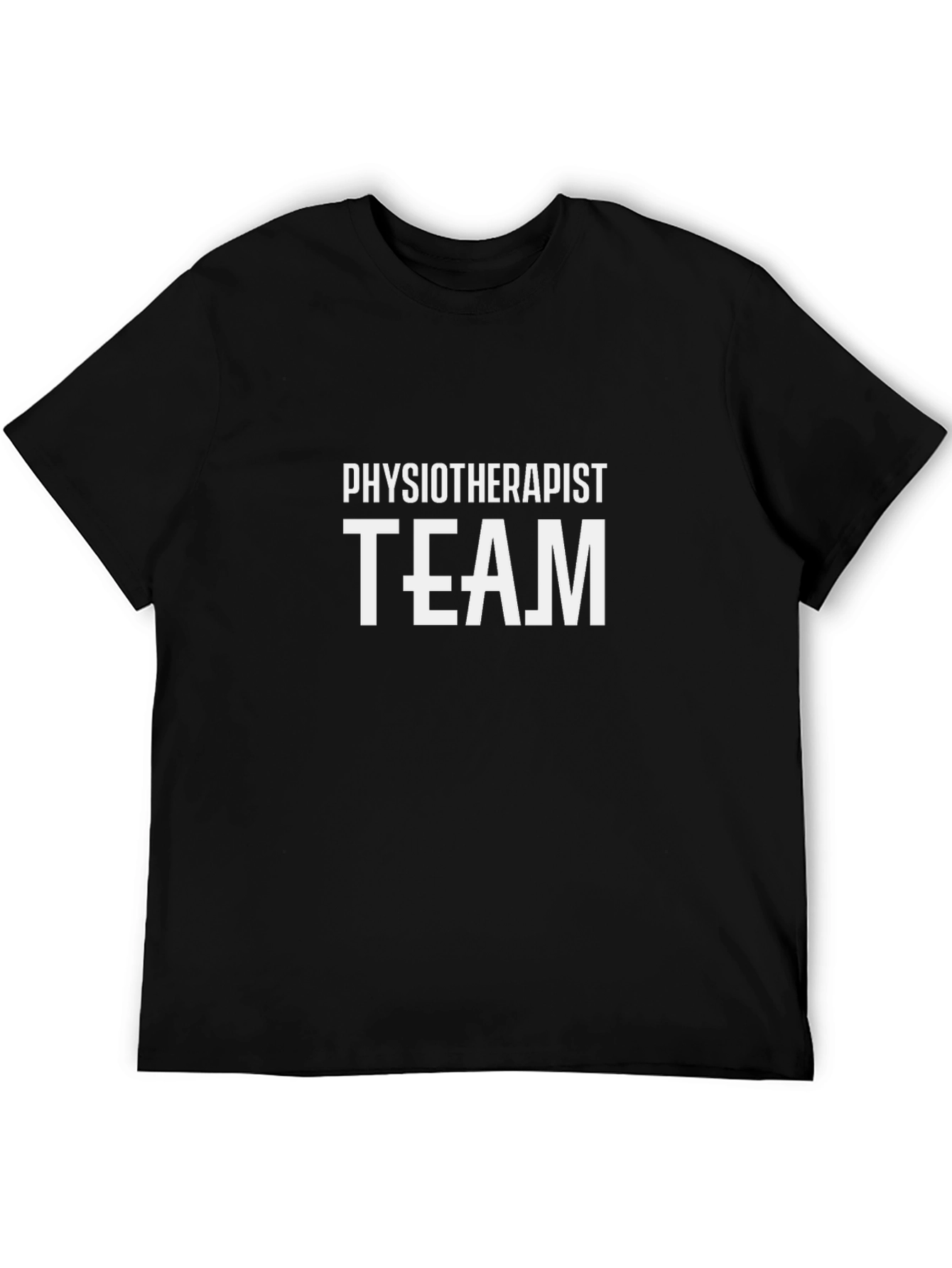 Physiotherapist Team Black Cotton T-Shirt