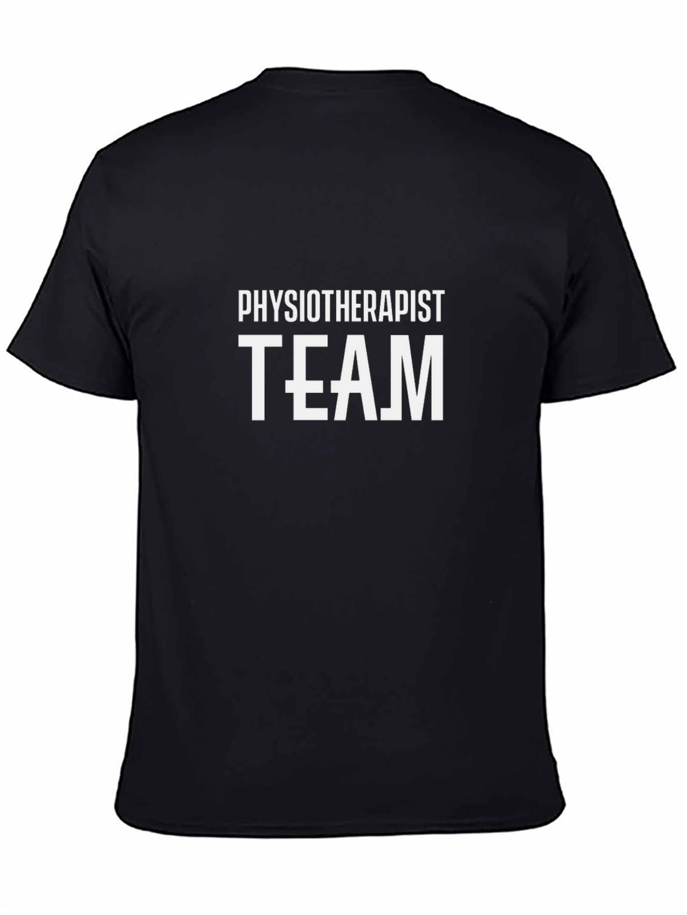 Physiotherapist Team Black Cotton T-Shirt