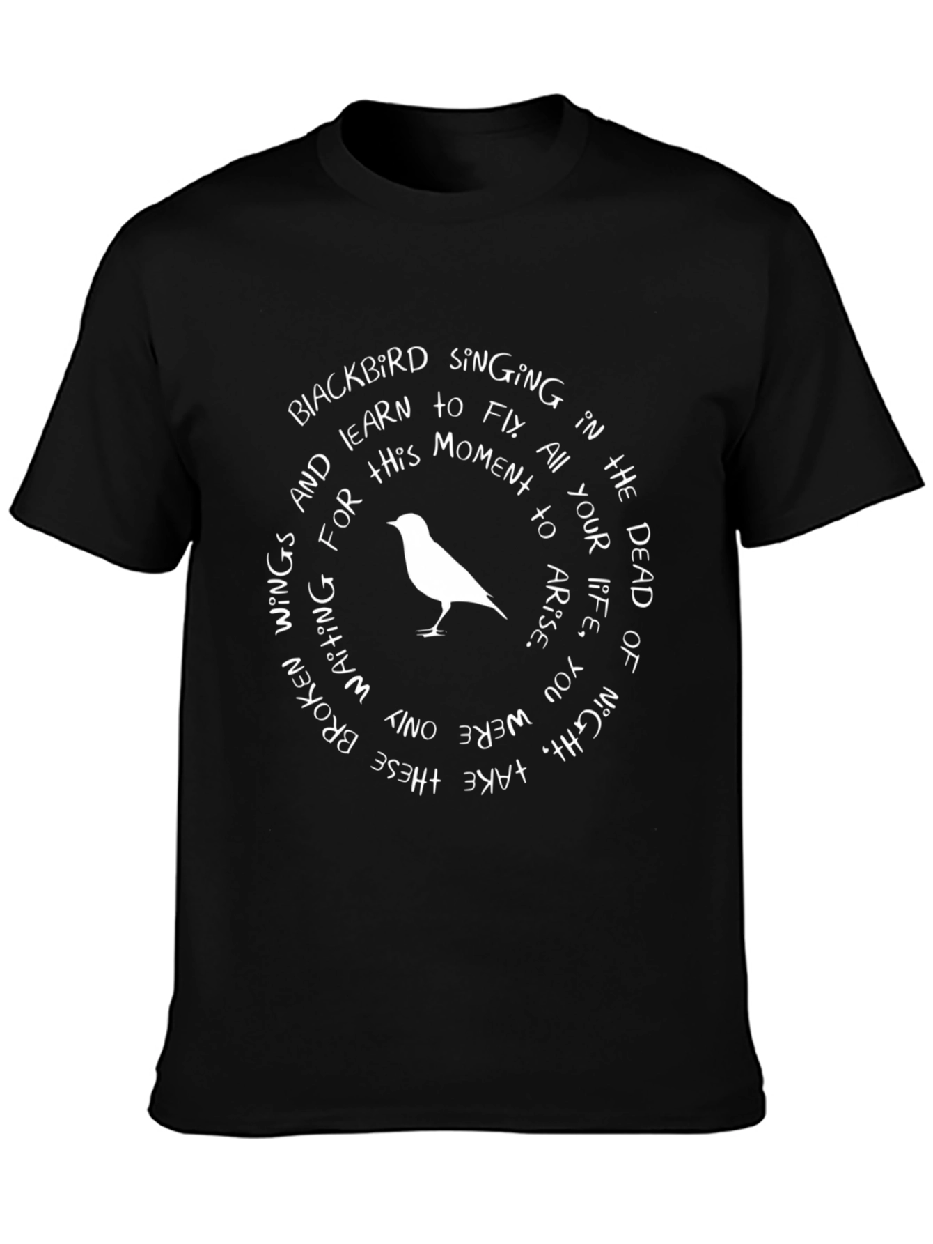 Blackbird Song Lyric Graphic T-Shirt