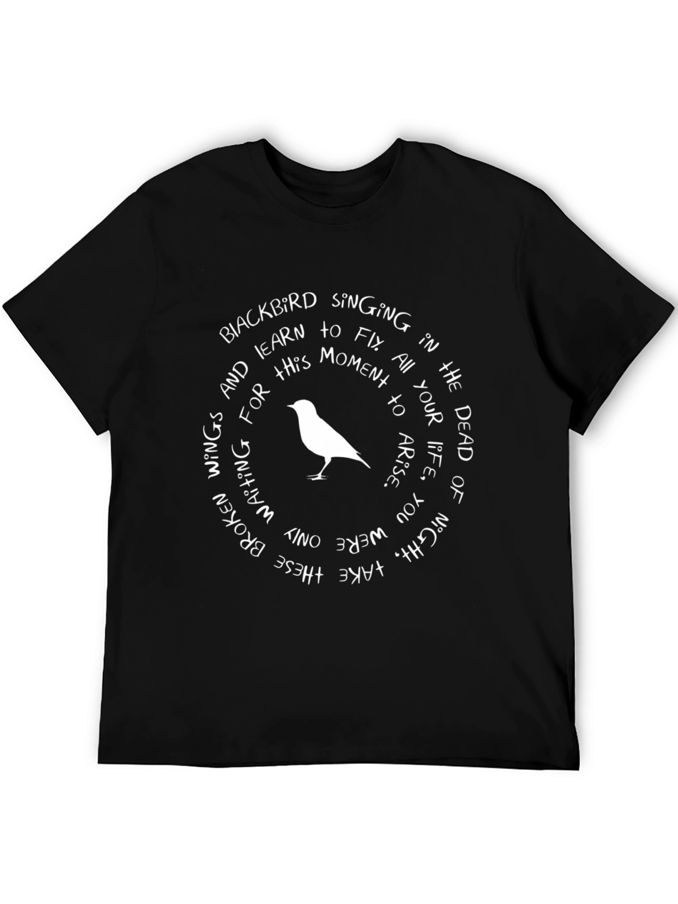 Blackbird Song Lyric Graphic T-Shirt