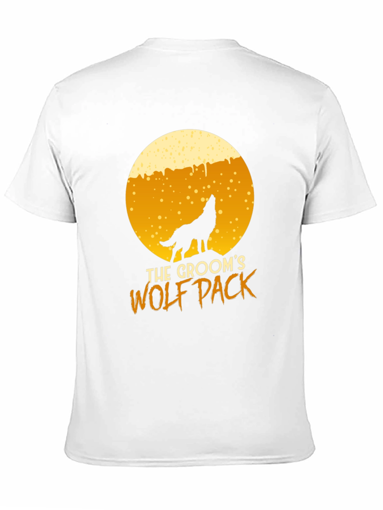 Grooms Wolf Pack T-Shirt - Black Crew Neck Tee