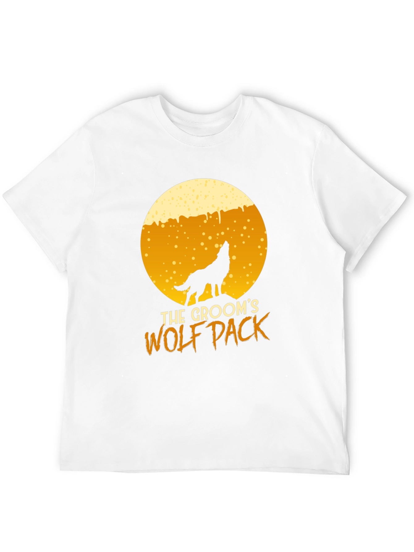 Grooms Wolf Pack T-Shirt - Black Crew Neck Tee