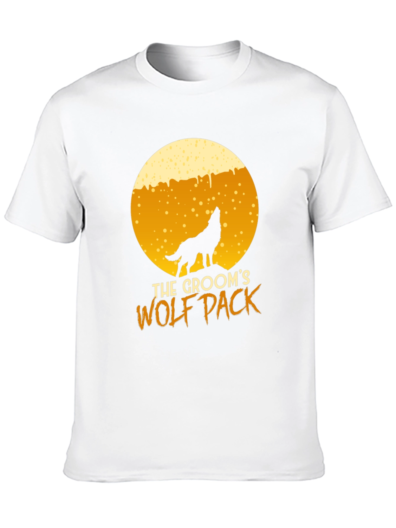 Grooms Wolf Pack T-Shirt - Black Crew Neck Tee