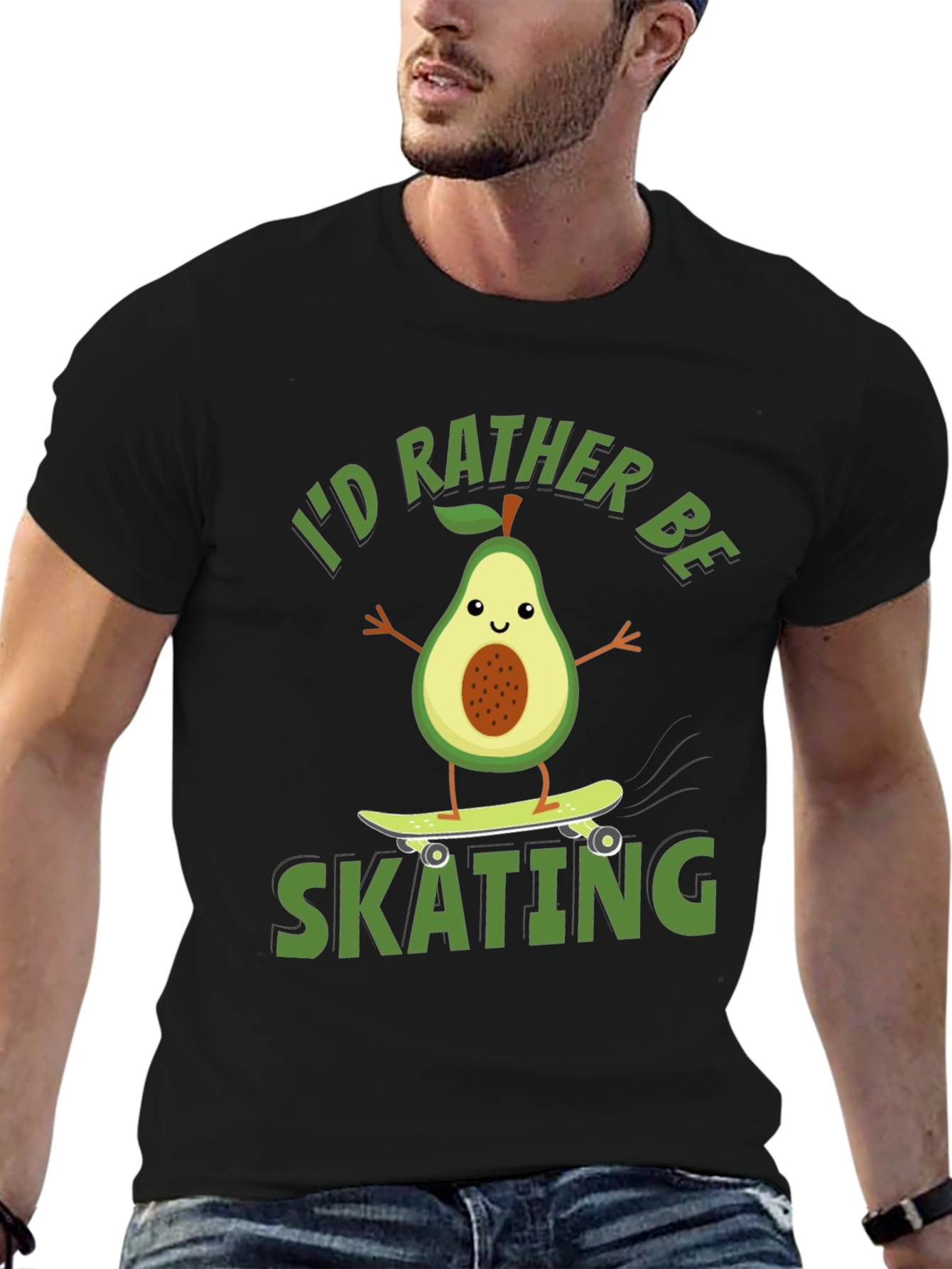 Avocado Skating T-Shirt - Id Rather Be Skating