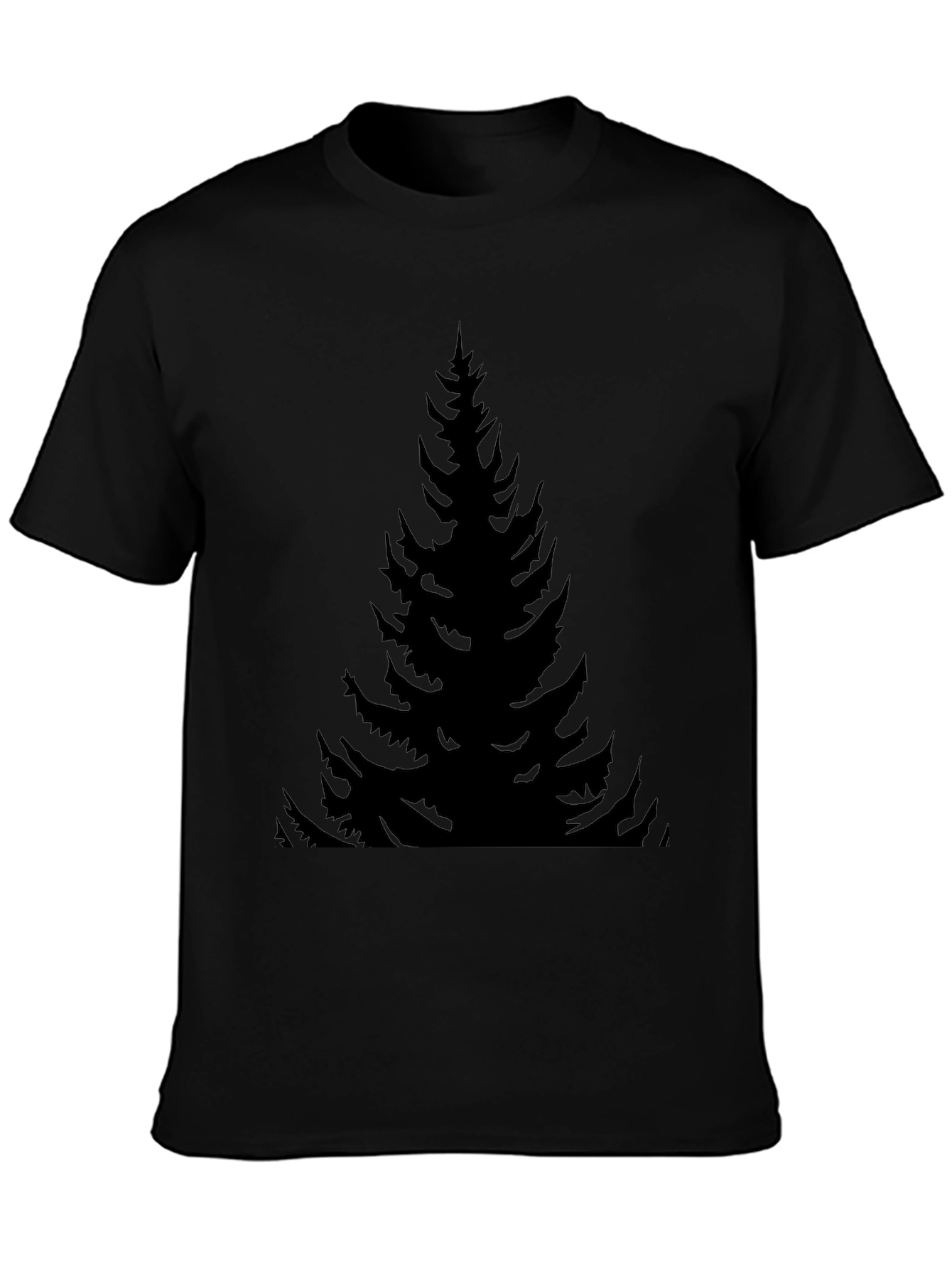Mens Black Pine Tree Graphic T-Shirt