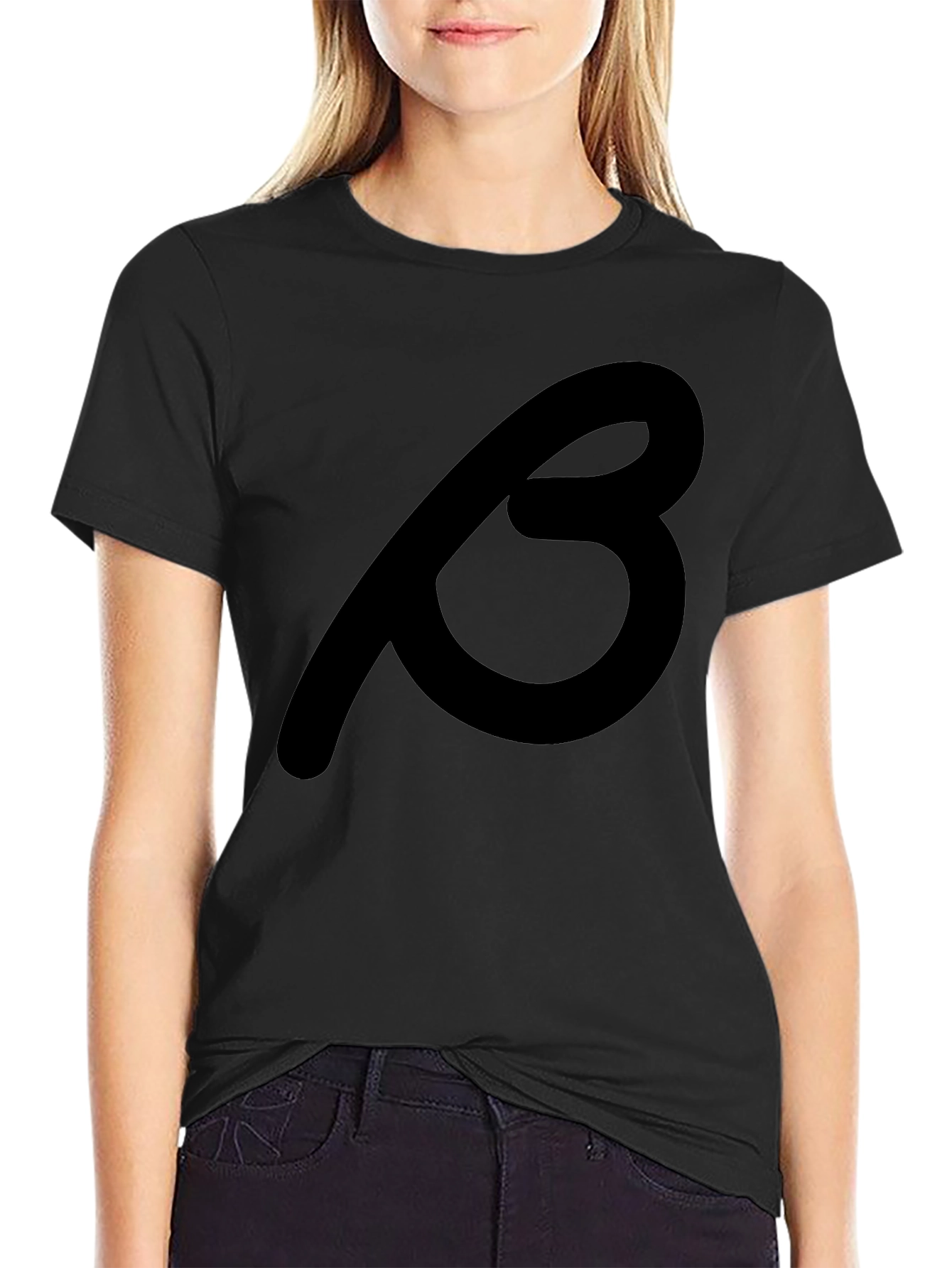 Black T-Shirt with Beta Symbol
