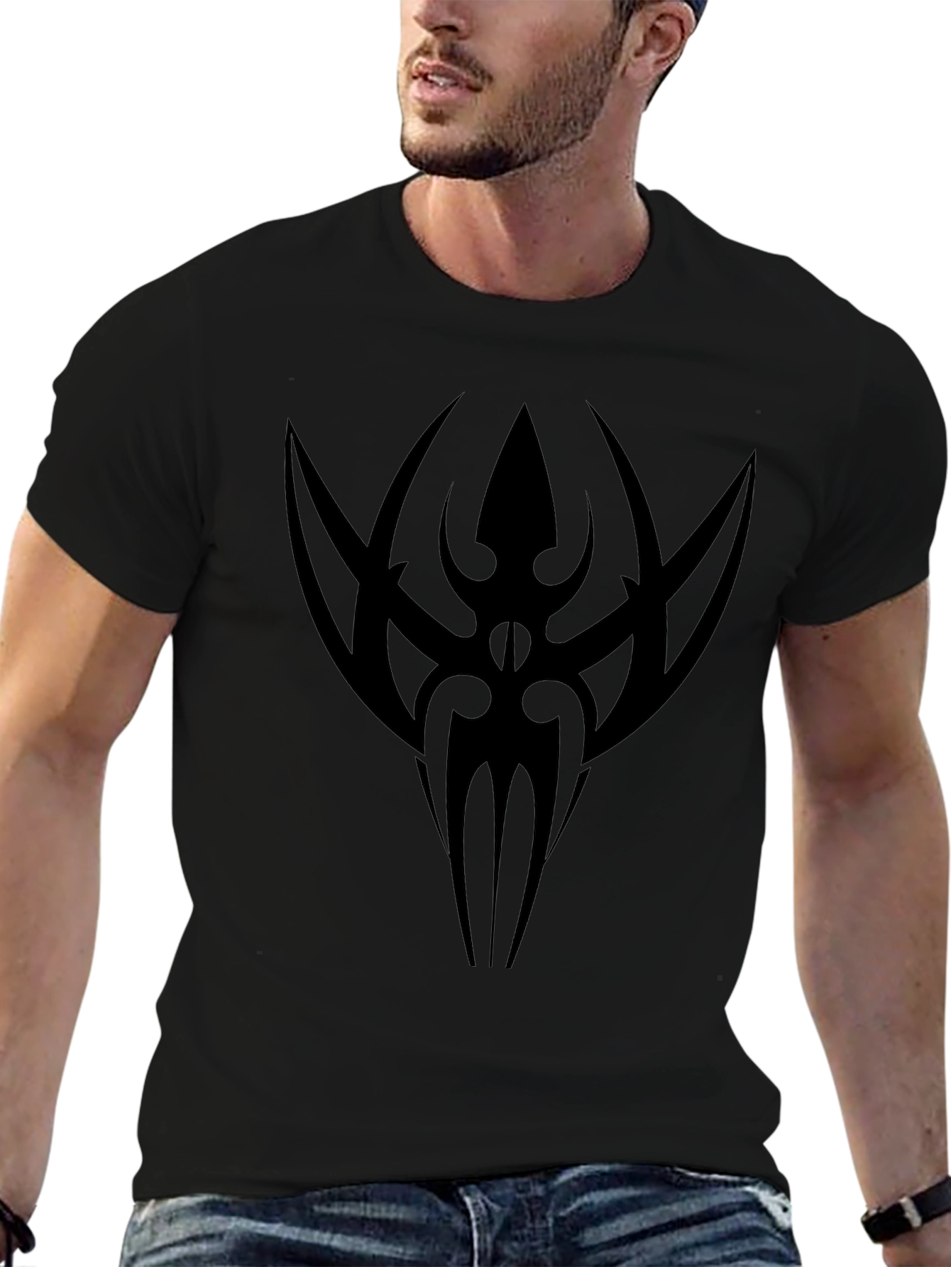 Tribal Graphic Black T-Shirt - Modern Style