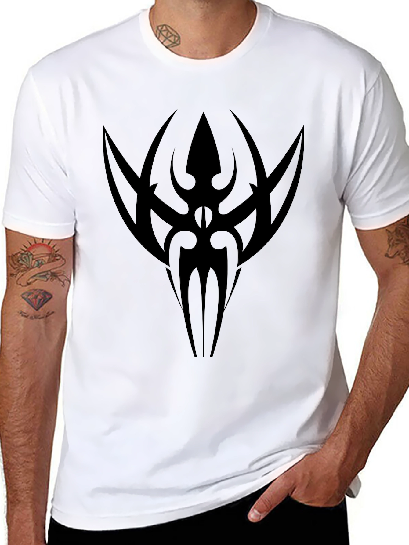 Tribal Graphic Black T-Shirt - Modern Style