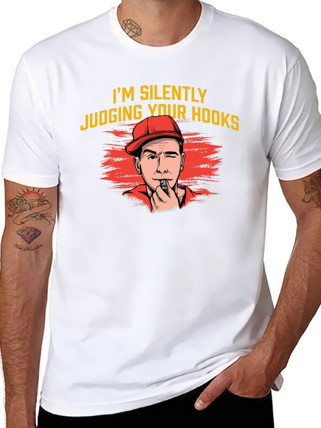 Silently Judging Your Hooks T-Shirt - Funny Fishing Tee