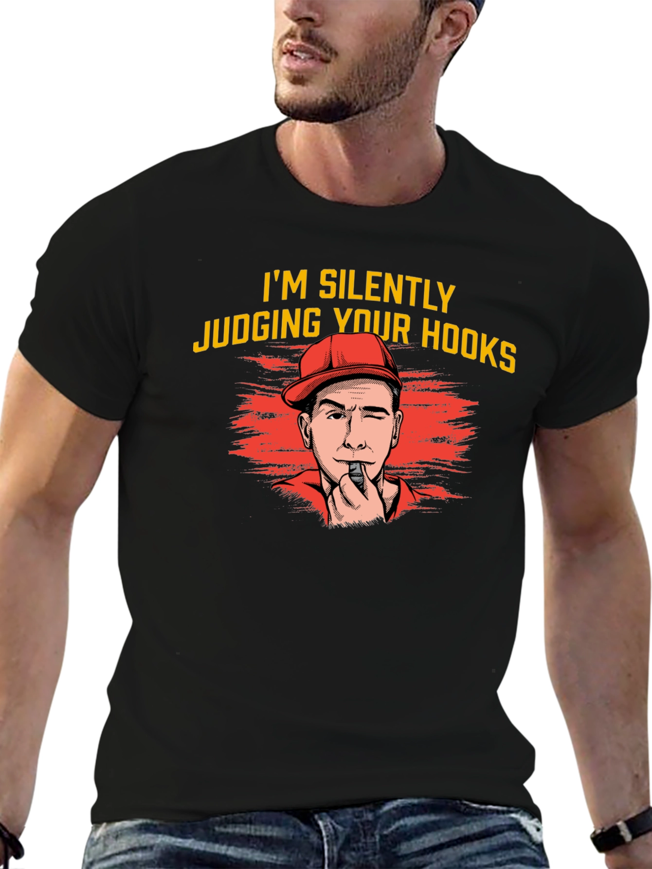 Silently Judging Your Hooks T-Shirt - Funny Fishing Tee