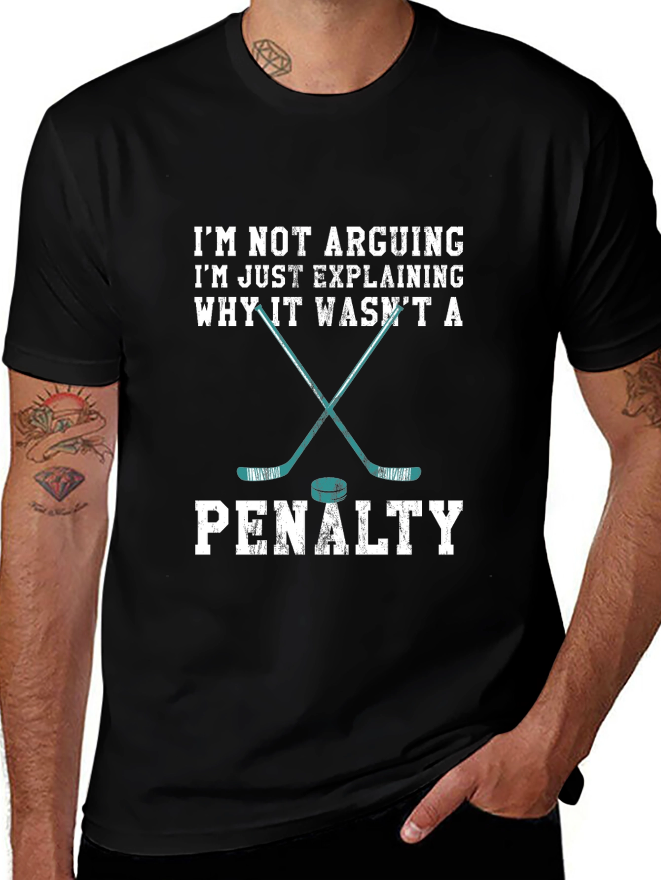 Hockey Fan T-Shirt: Im Not Arguing Penalty Design