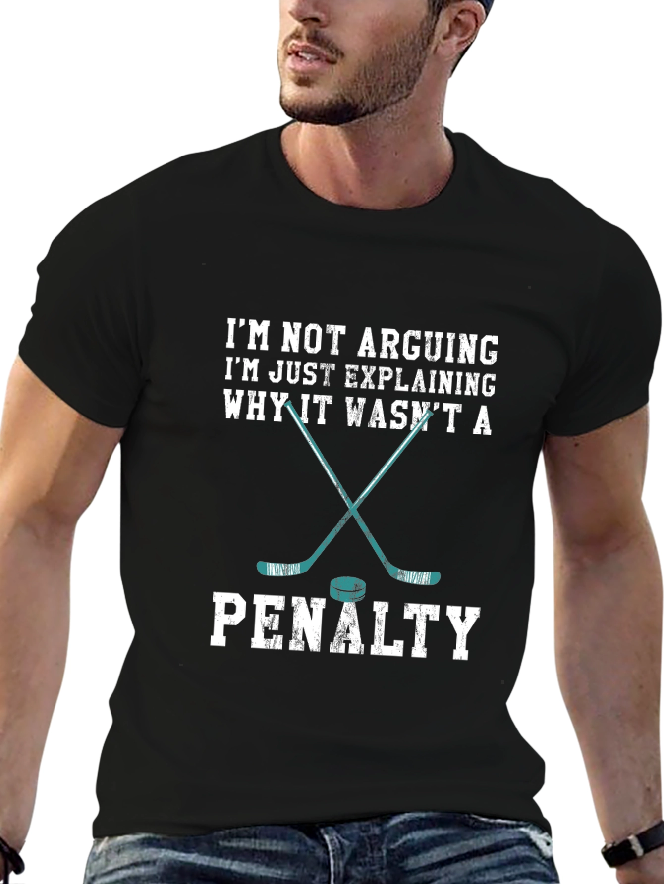 Hockey Fan T-Shirt: Im Not Arguing Penalty Design