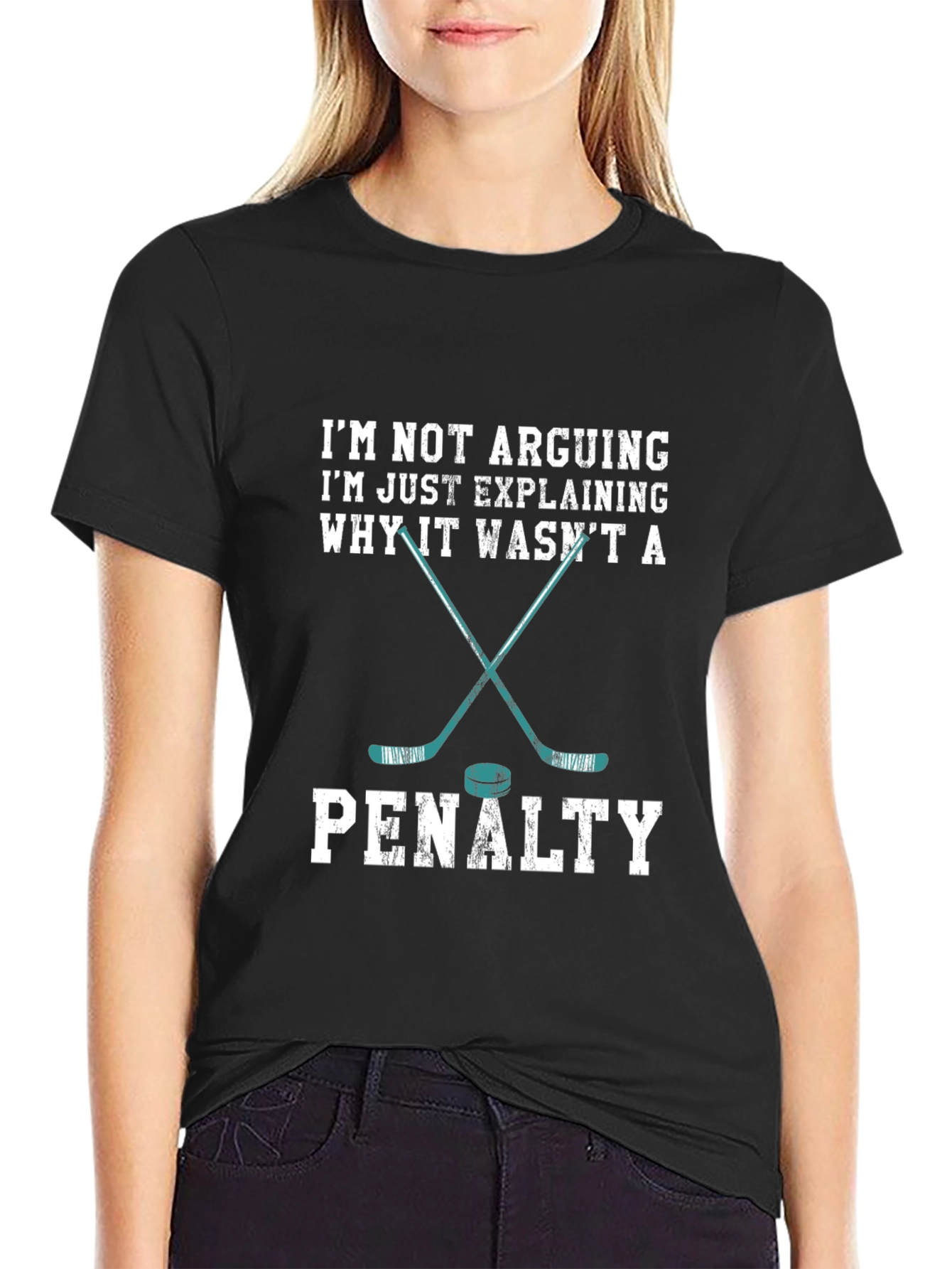 Hockey Fan T-Shirt: Im Not Arguing Penalty Design