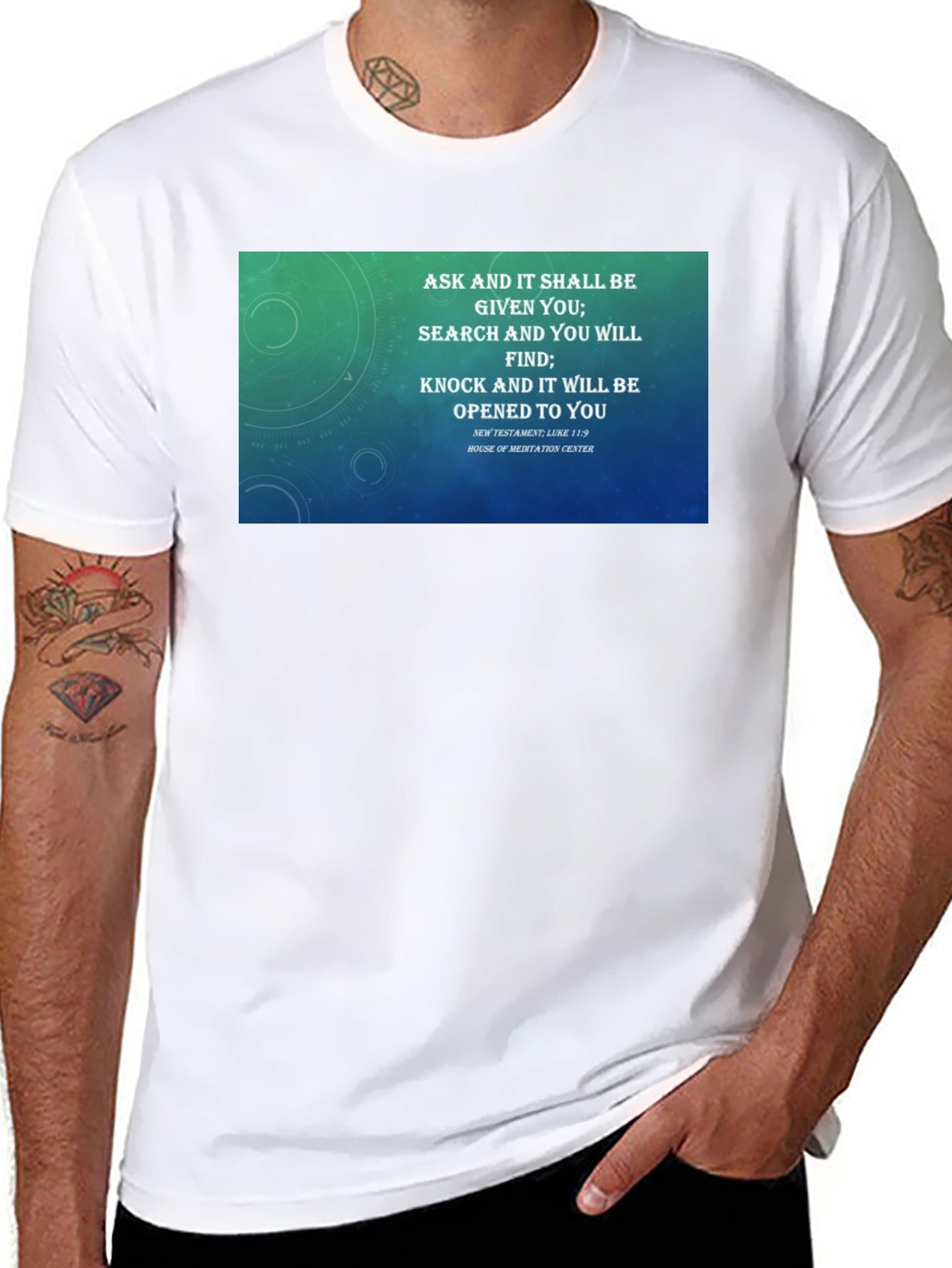 Motivational Ask Seek Knock T-Shirt